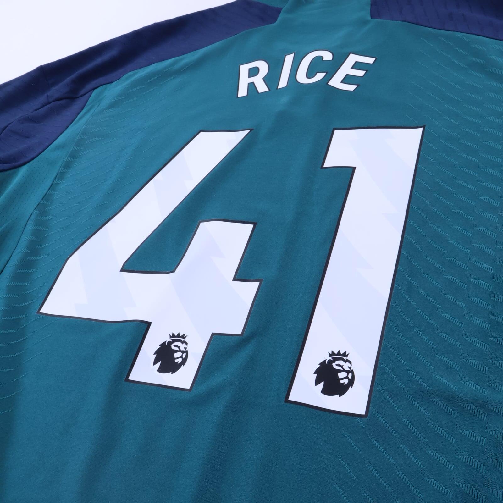 Arsenal Rice #41 2023/24 Third Shirt - Player Issue - L