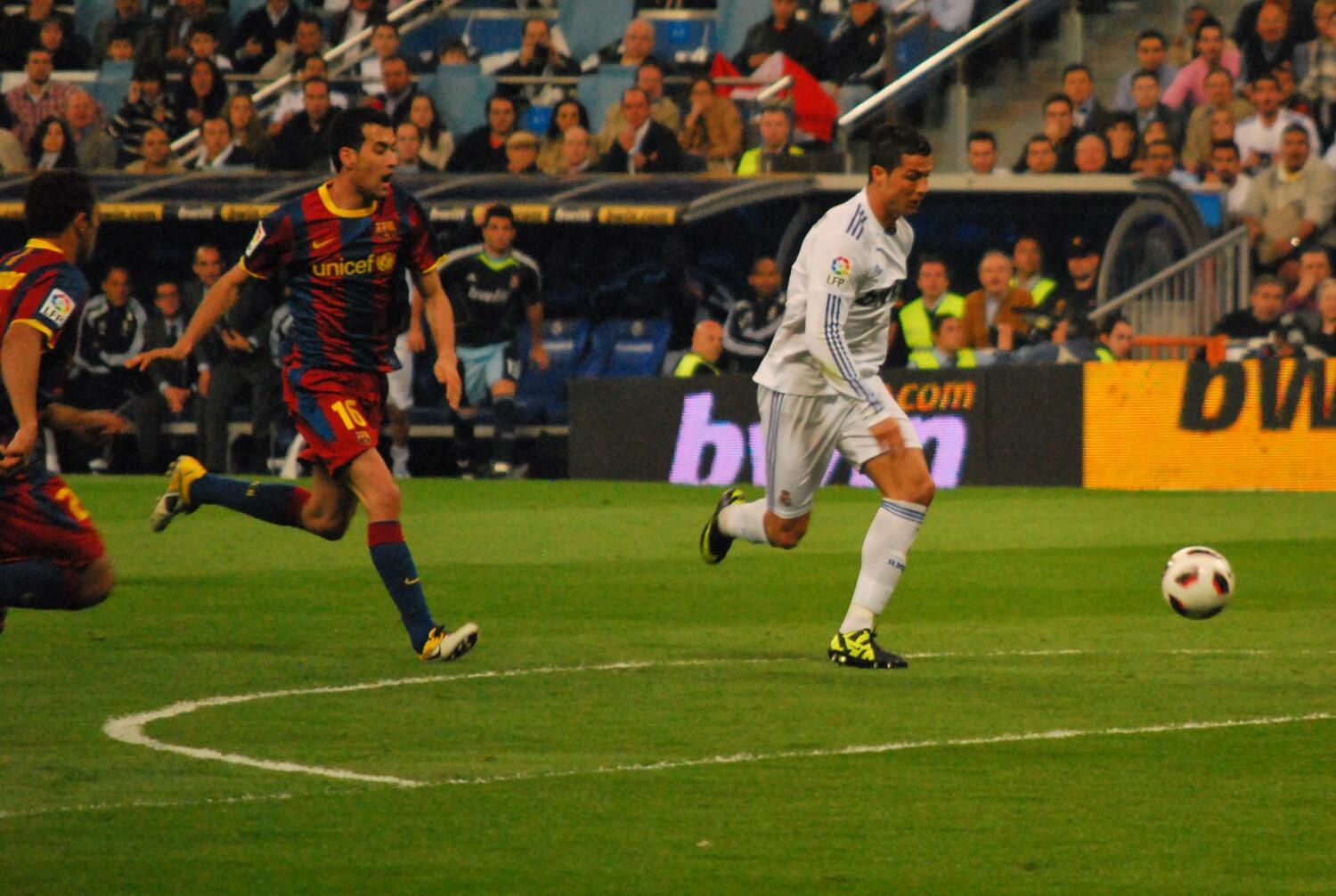 Cristiano Ronaldo playing for Real Madrid