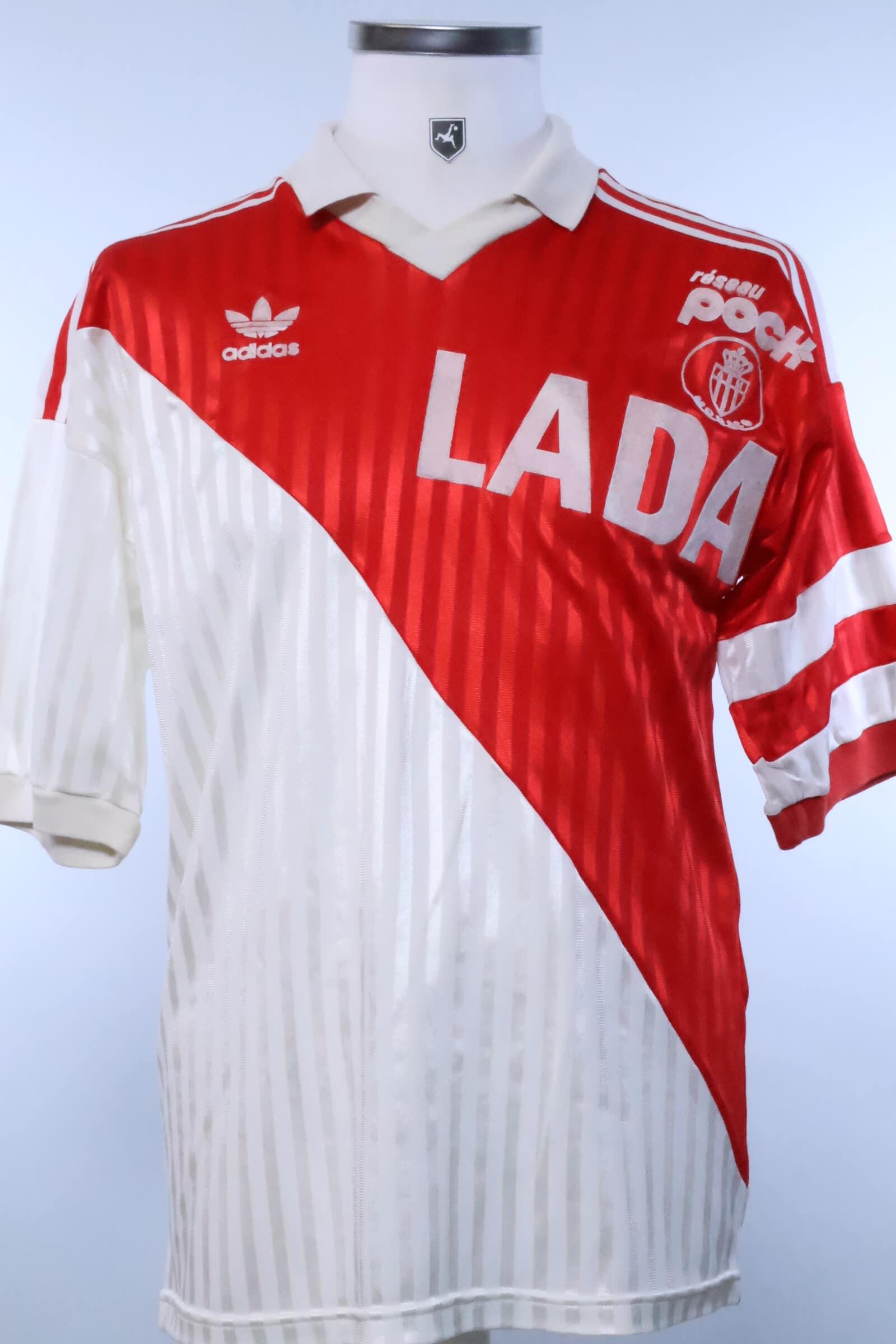 As Monaco 1990/91 Home Shirt - SAuthentic Original Football Shirt