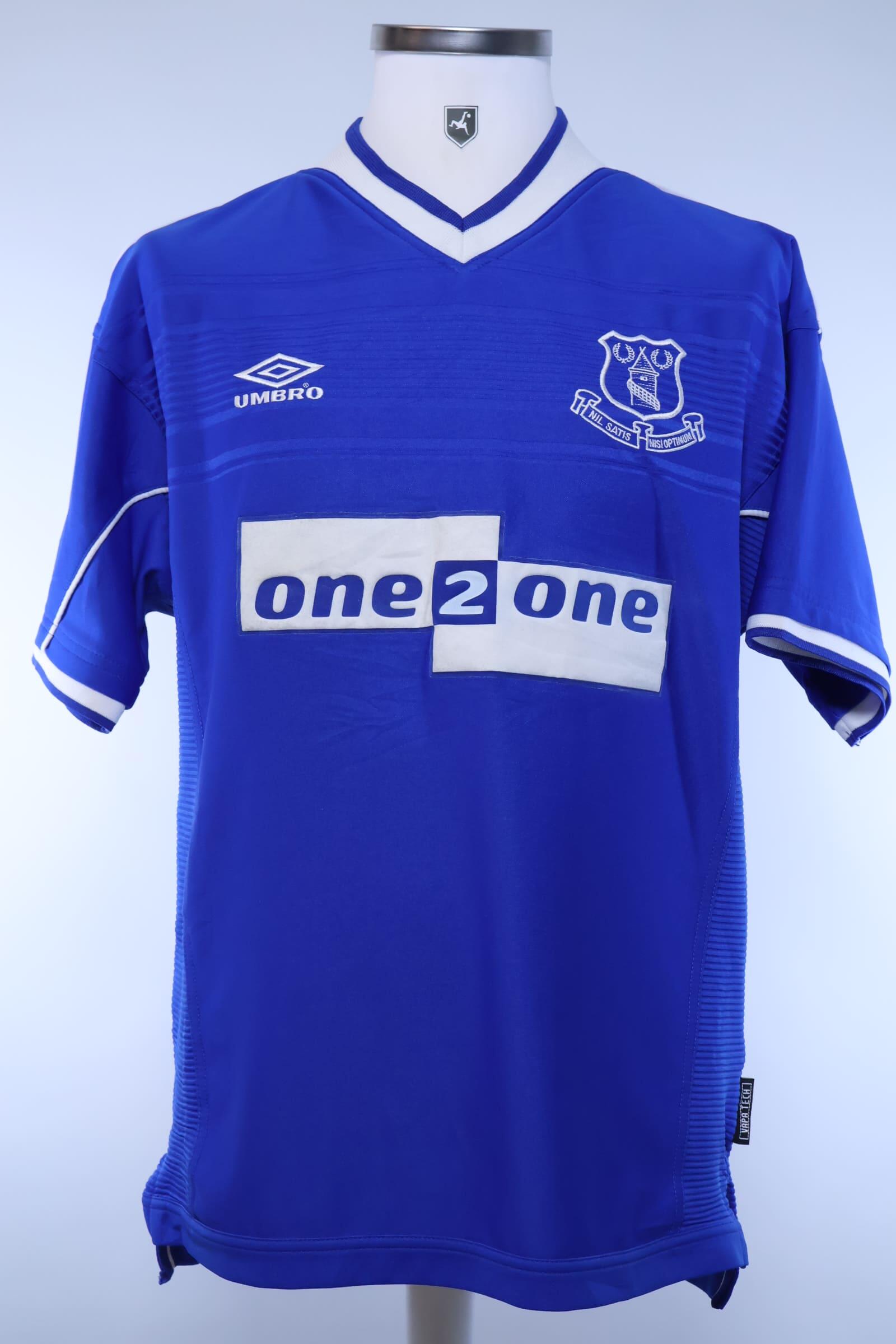 Maillot Everton FC 1998/1999 Signé - Taille L, Extérieur Domicile, Collector En Excellent état
