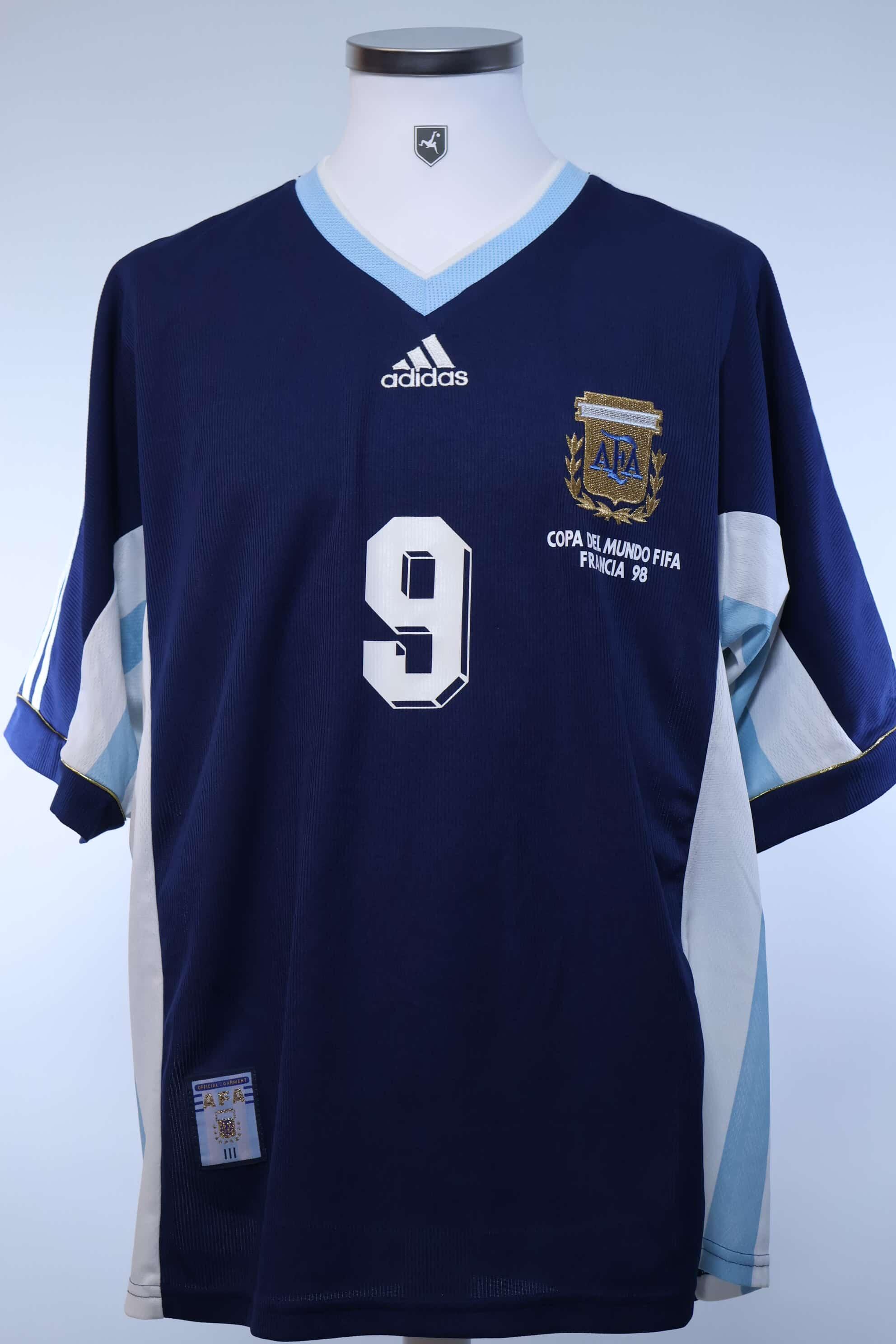 Argentina Batistuta #9 1998/ Home Shirt - XL
