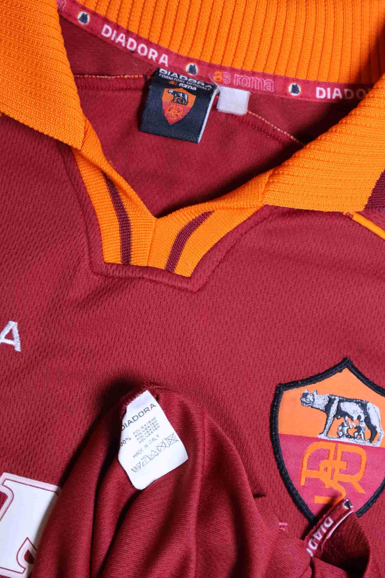 As Roma Totti #10 1998/99 Home Shirt - L