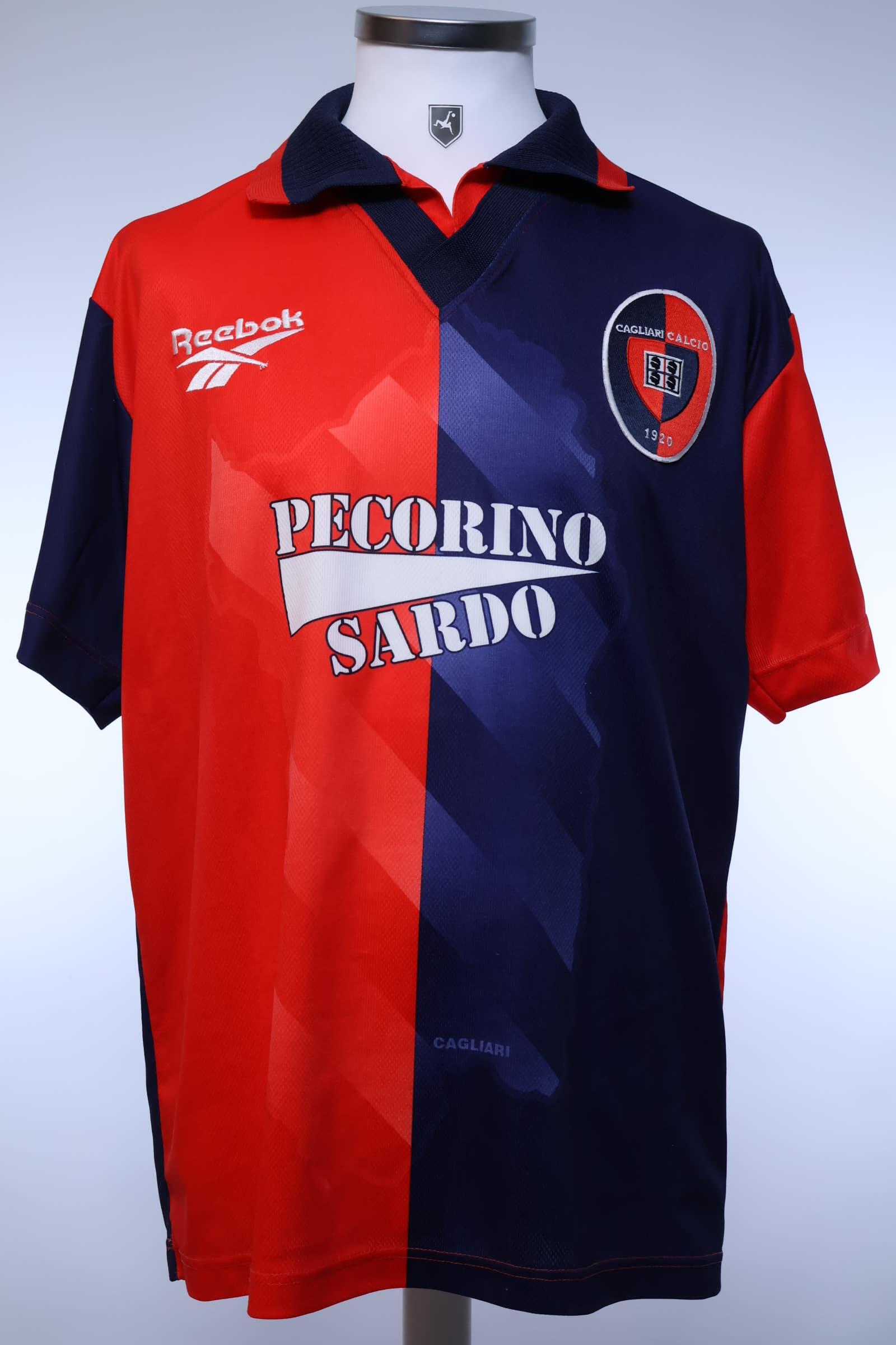 Cagliari Calcio 1996/97 Home Shirt - M- FRONT