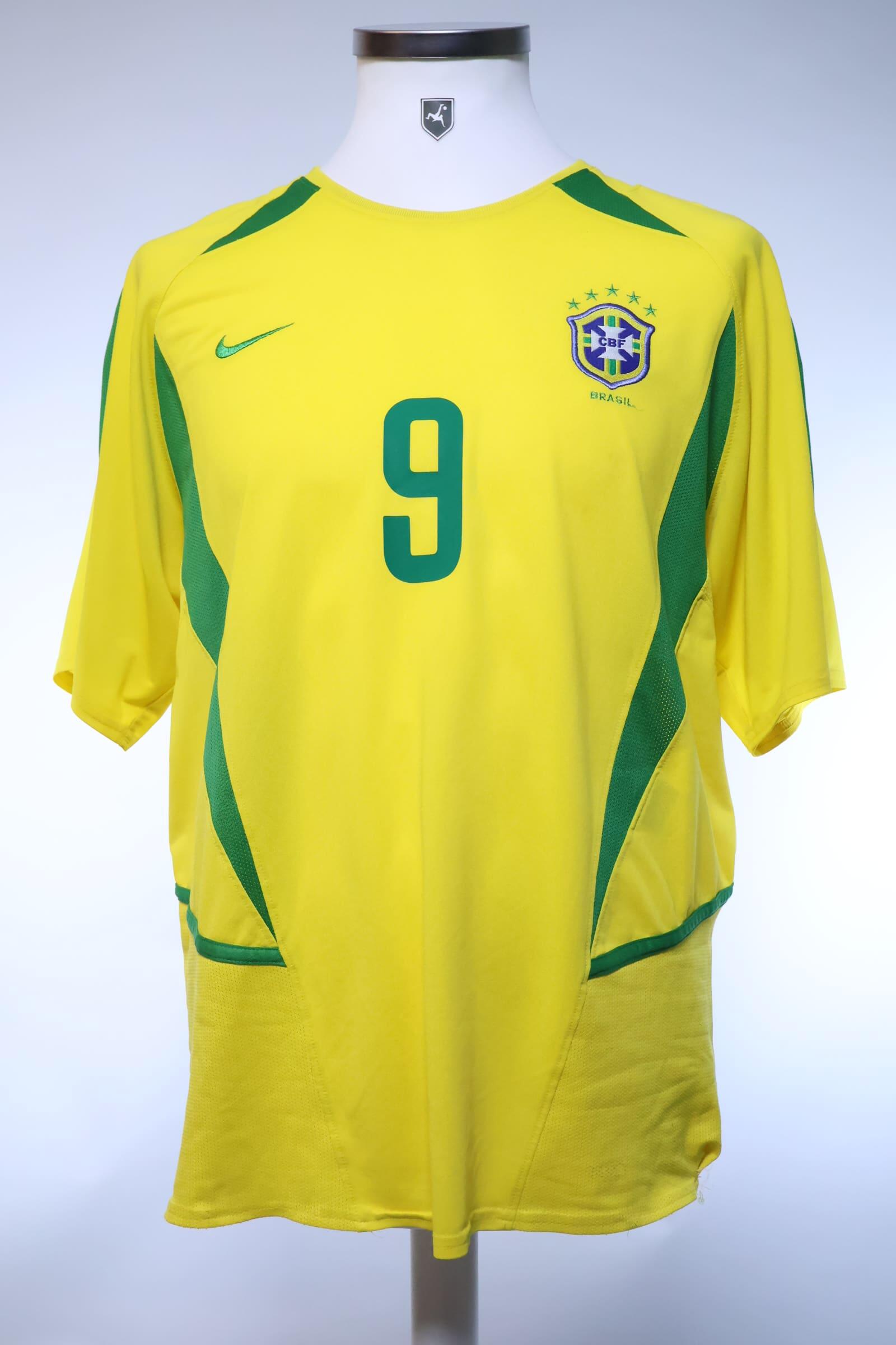 Brazil Ronaldo #9 2002/ Home Shirt - L
