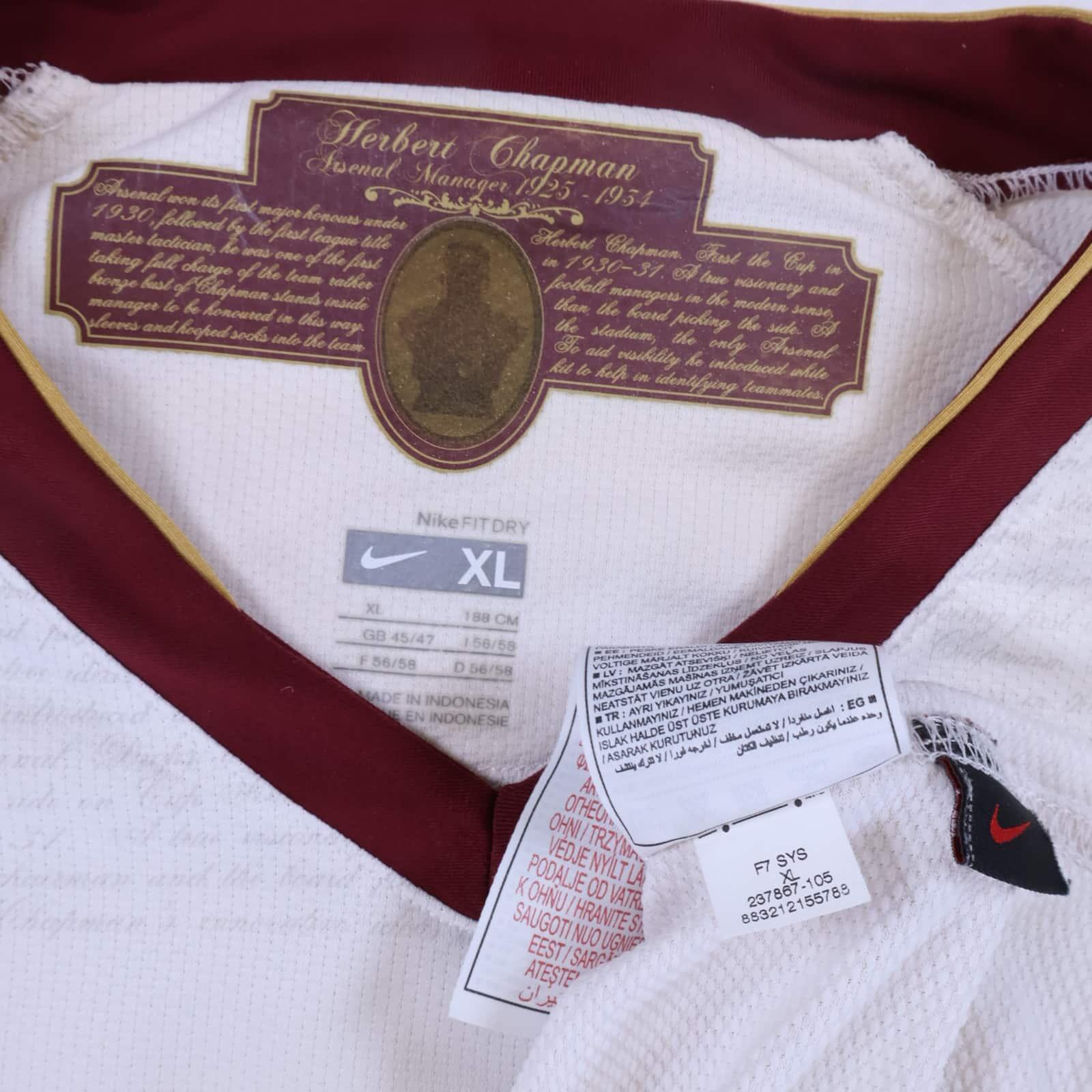 2007-08 ホワイト/マルーン シャツ Nike アーセナル Arsenal Kitman The » (SB) Shirt Away ウェア