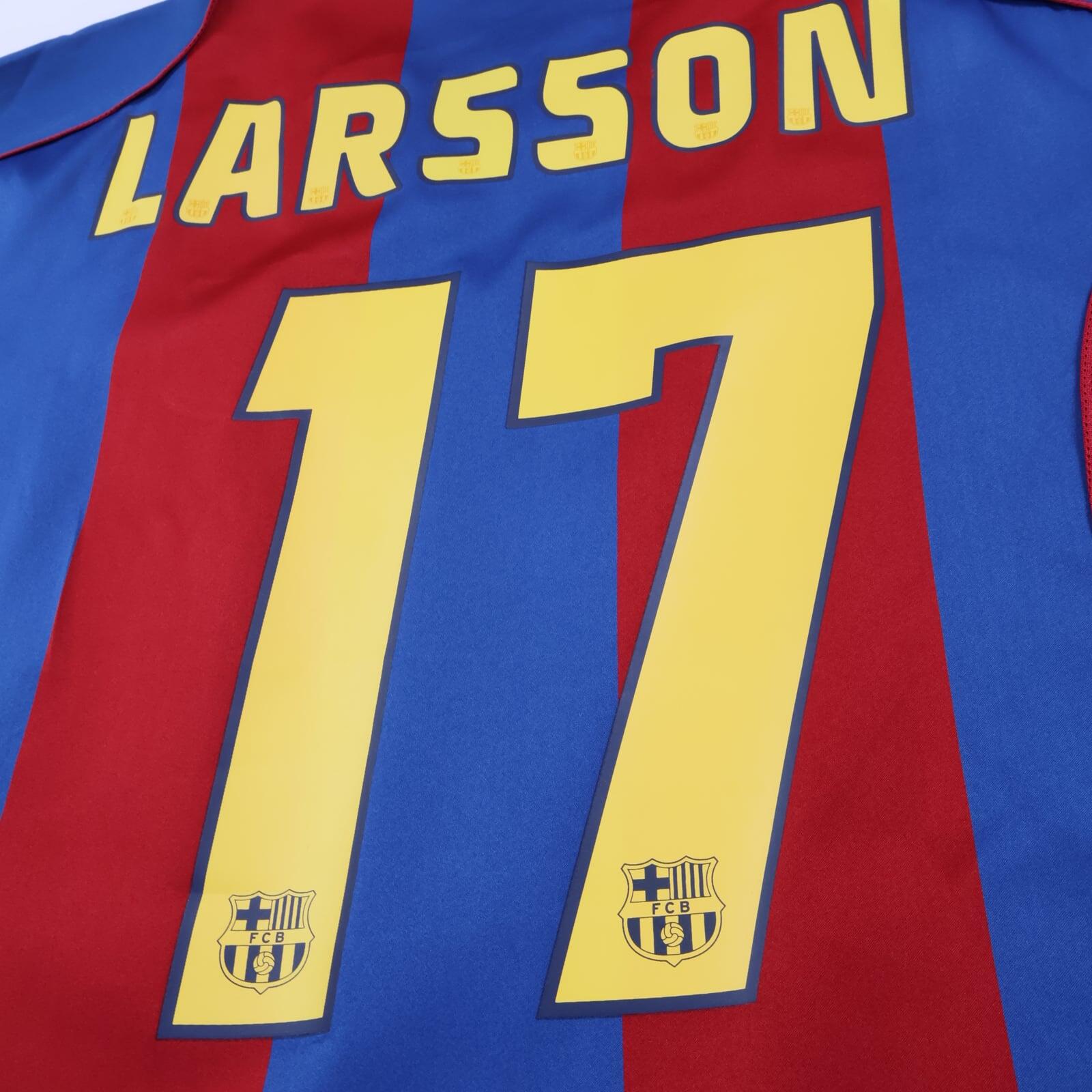 Barcelona Larsson #17 2004/05 Home Shirt - XL