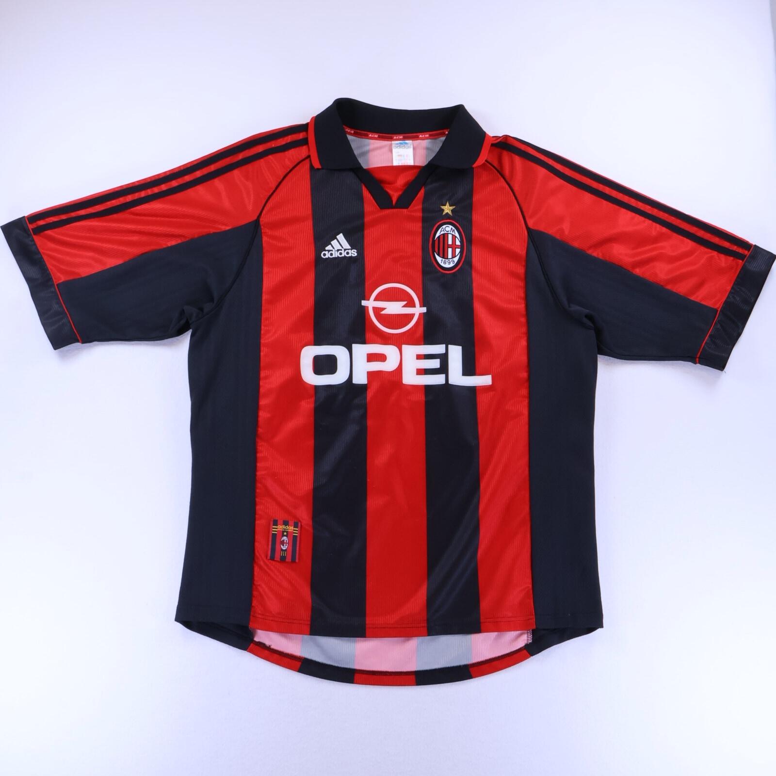 Ac Milan Weah #9 1998/99 Home Shirt - XL