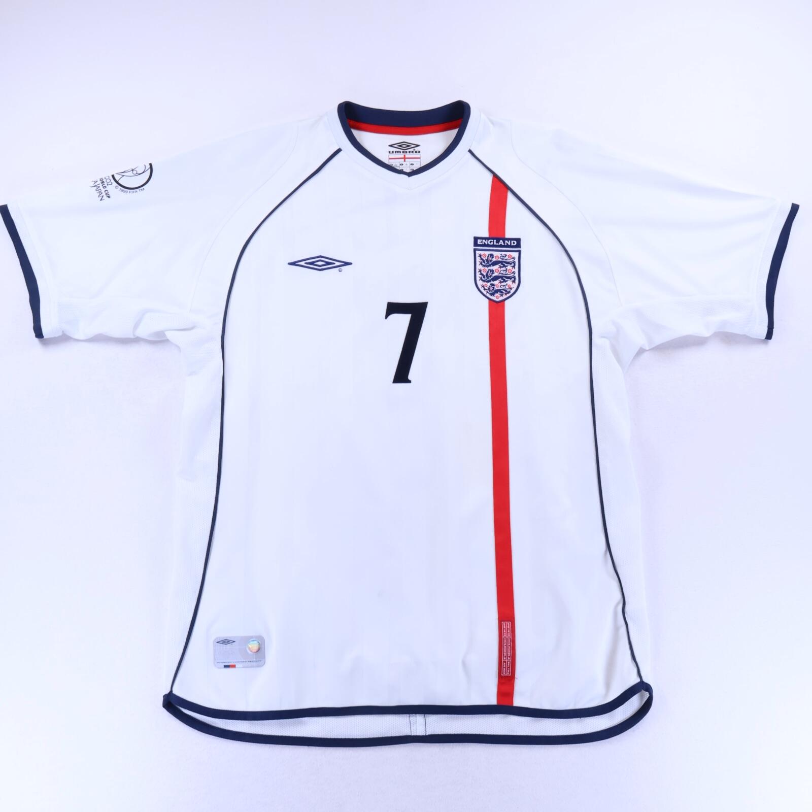 England Beckham #7 2001/03 Home Shirt - L