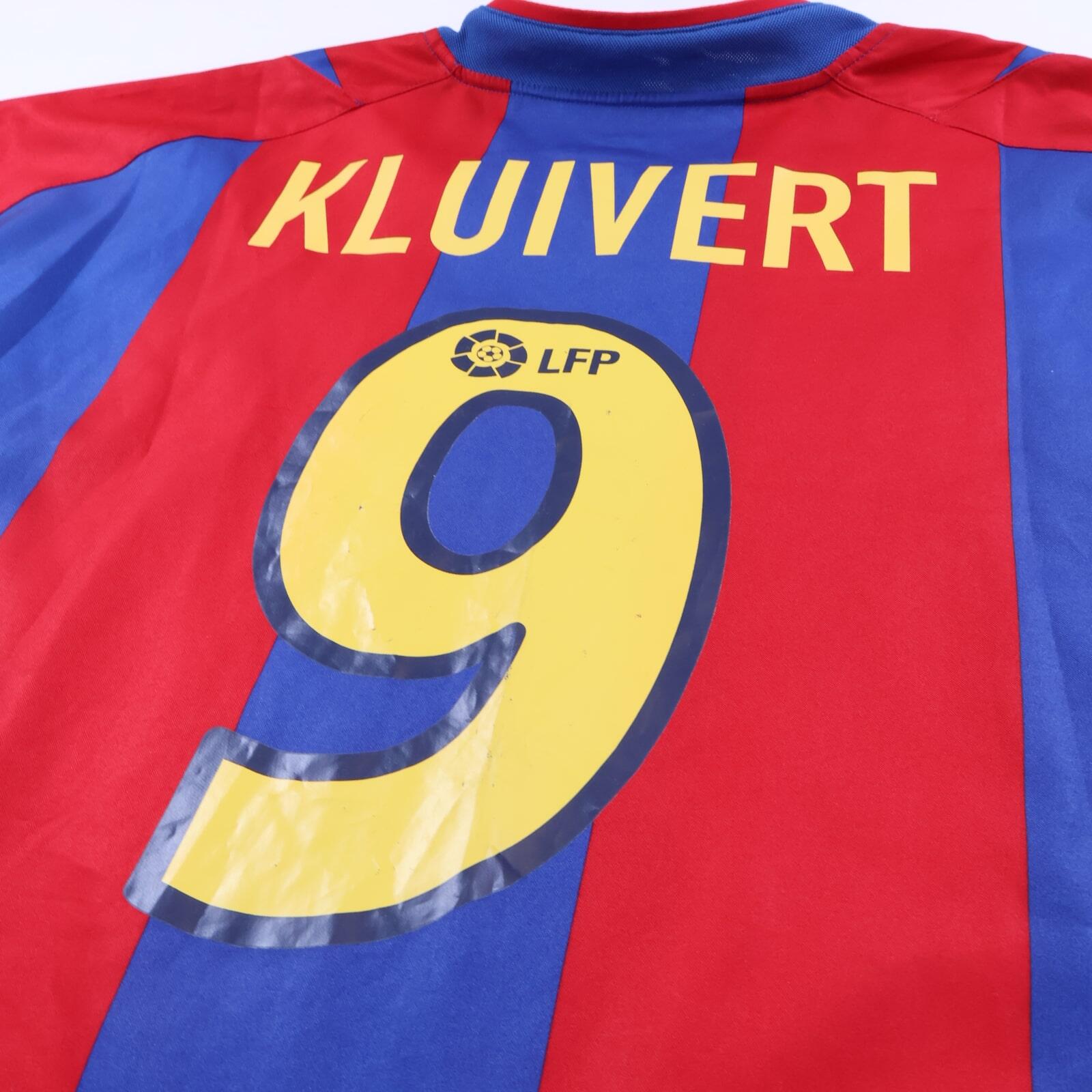 Barcelona Kluivert #9 2002/03 Home Shirt - L