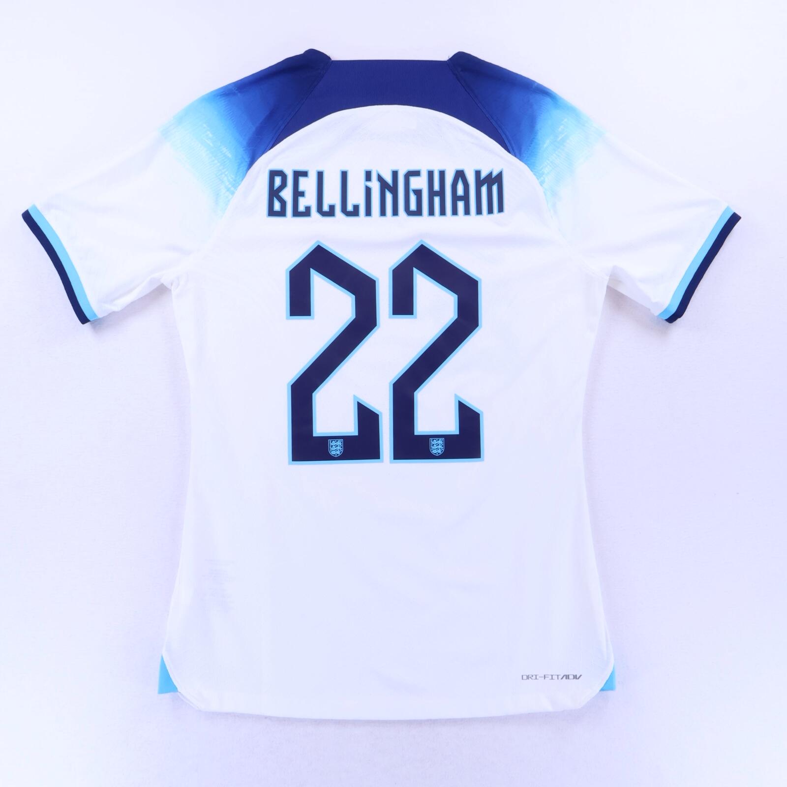 England Bellingham #22 2022/23 Home Shirt - Match Issue - M - FRONT