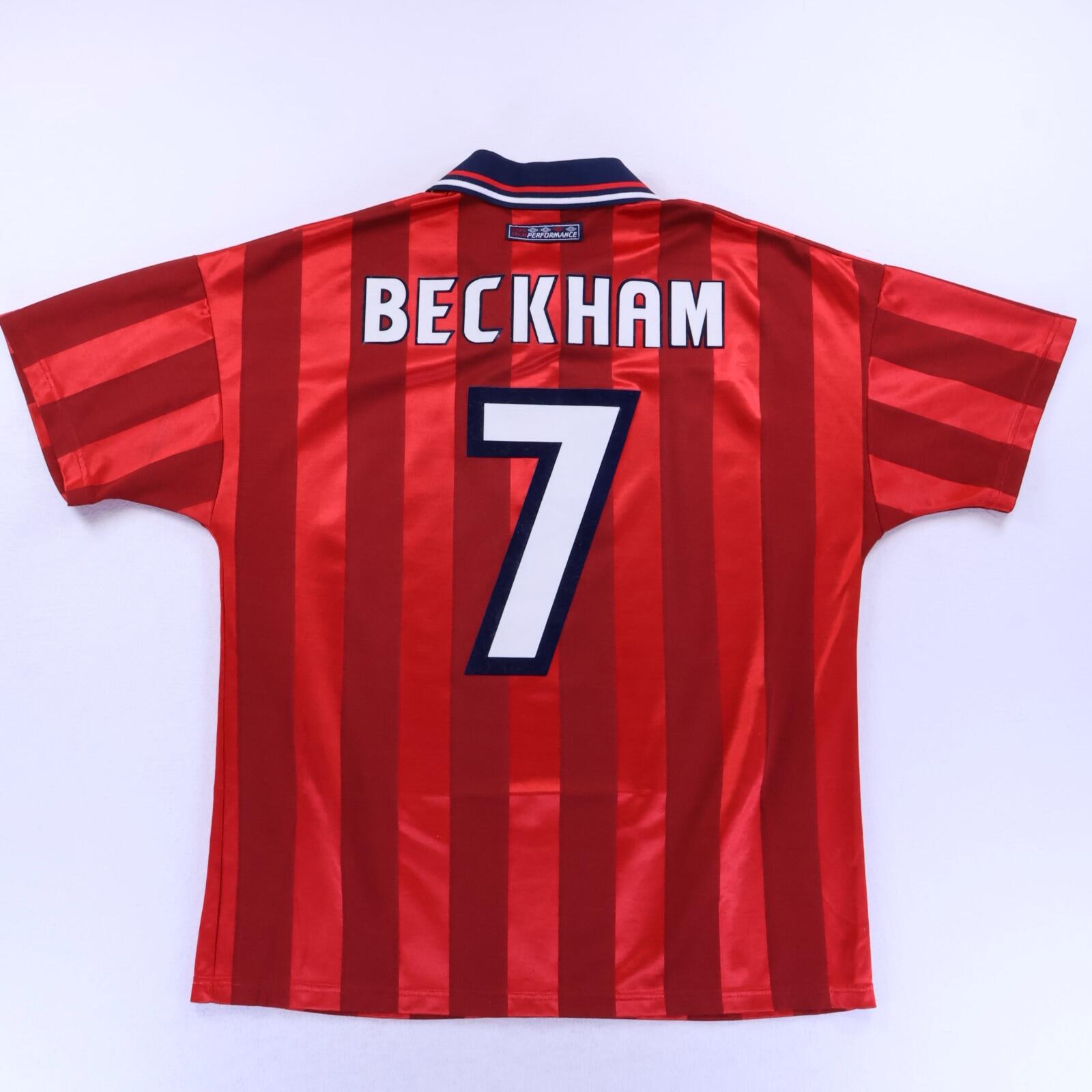England Beckham #7 1997/99 Home Shirt - L