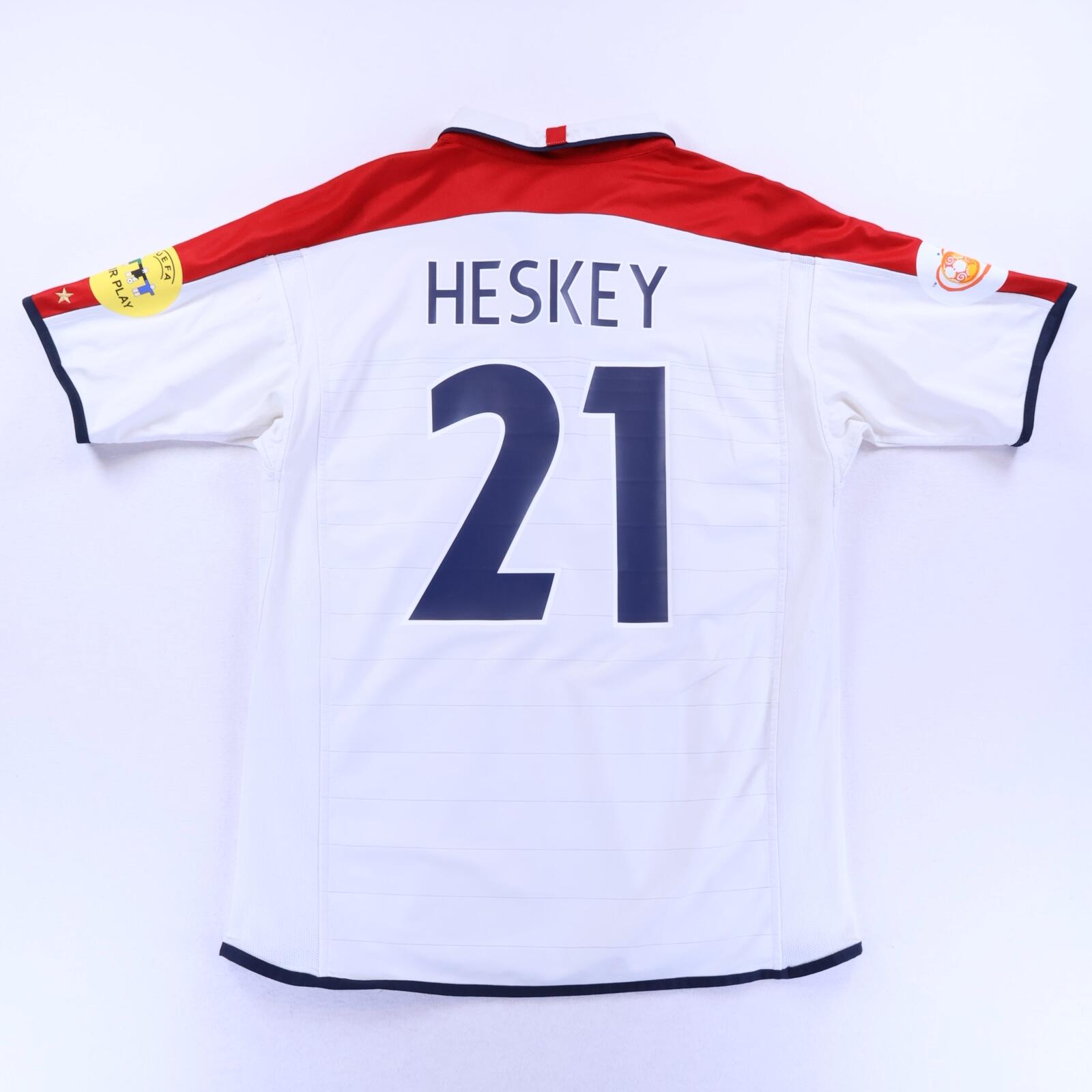 England Heskey #21 2003/05 Home Shirt - Reversible - L