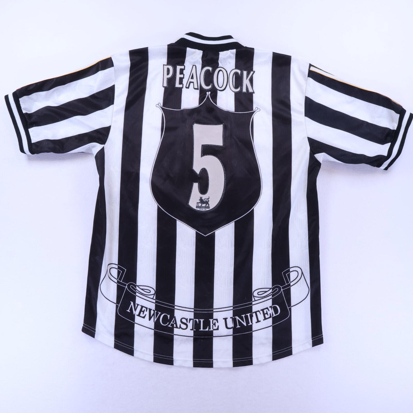 Newcastle United Peacock #5 1997/99 Home Shirt - L