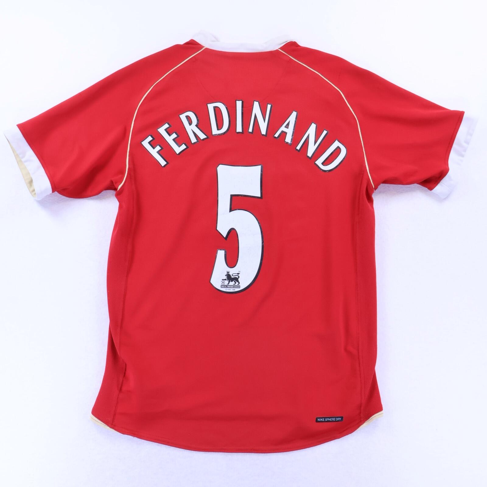 Nike Manchester United Ferdinand 5 シャツ Manchester United Ferdinand #5 2006/07 Home Shirt - S