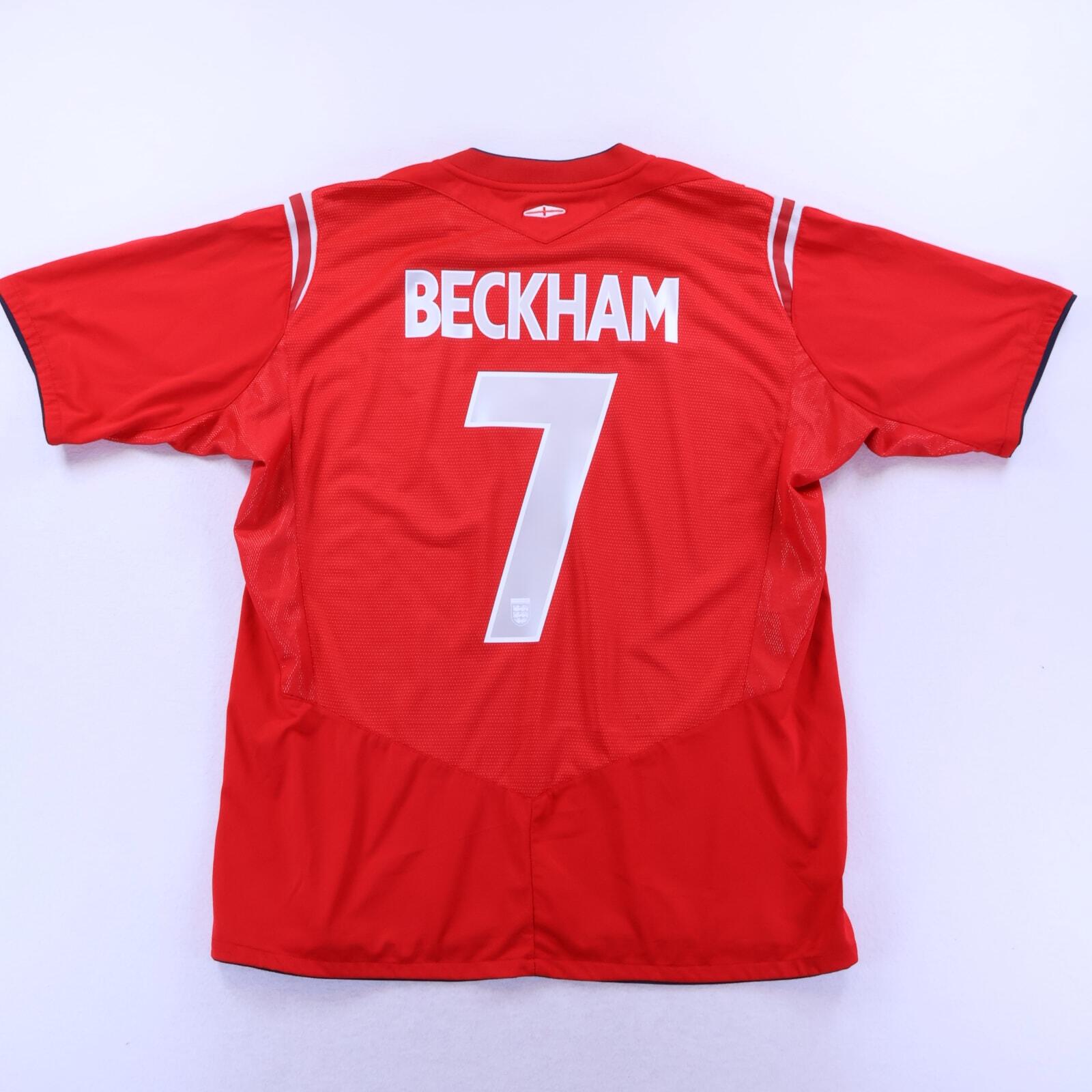 England Beckham #7 2004/06 Away Shirt - Long Sleeve - L