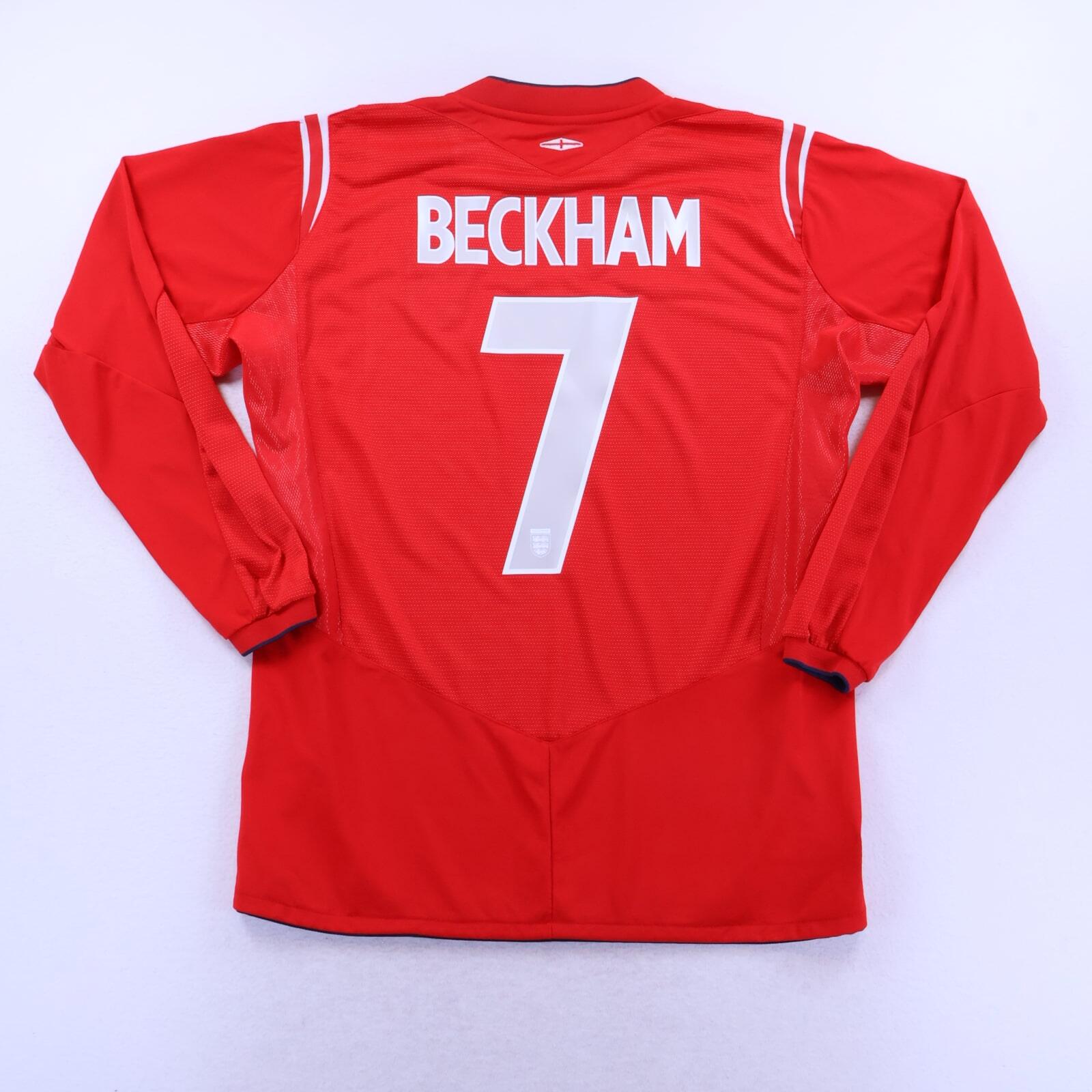 England Beckham #7 2002/04 Away Shirt - Reversible - M