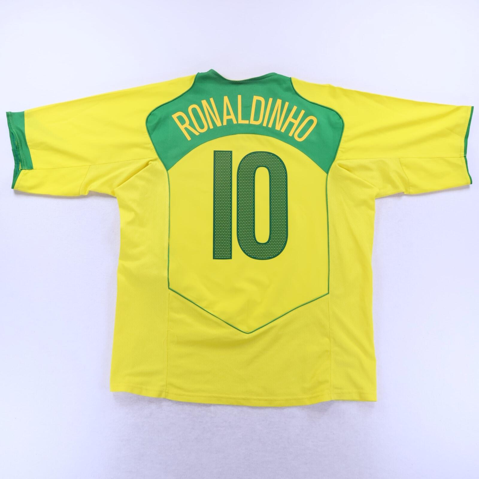 Brazil Ronaldinho #10 2004/06 Home Shirt - XL