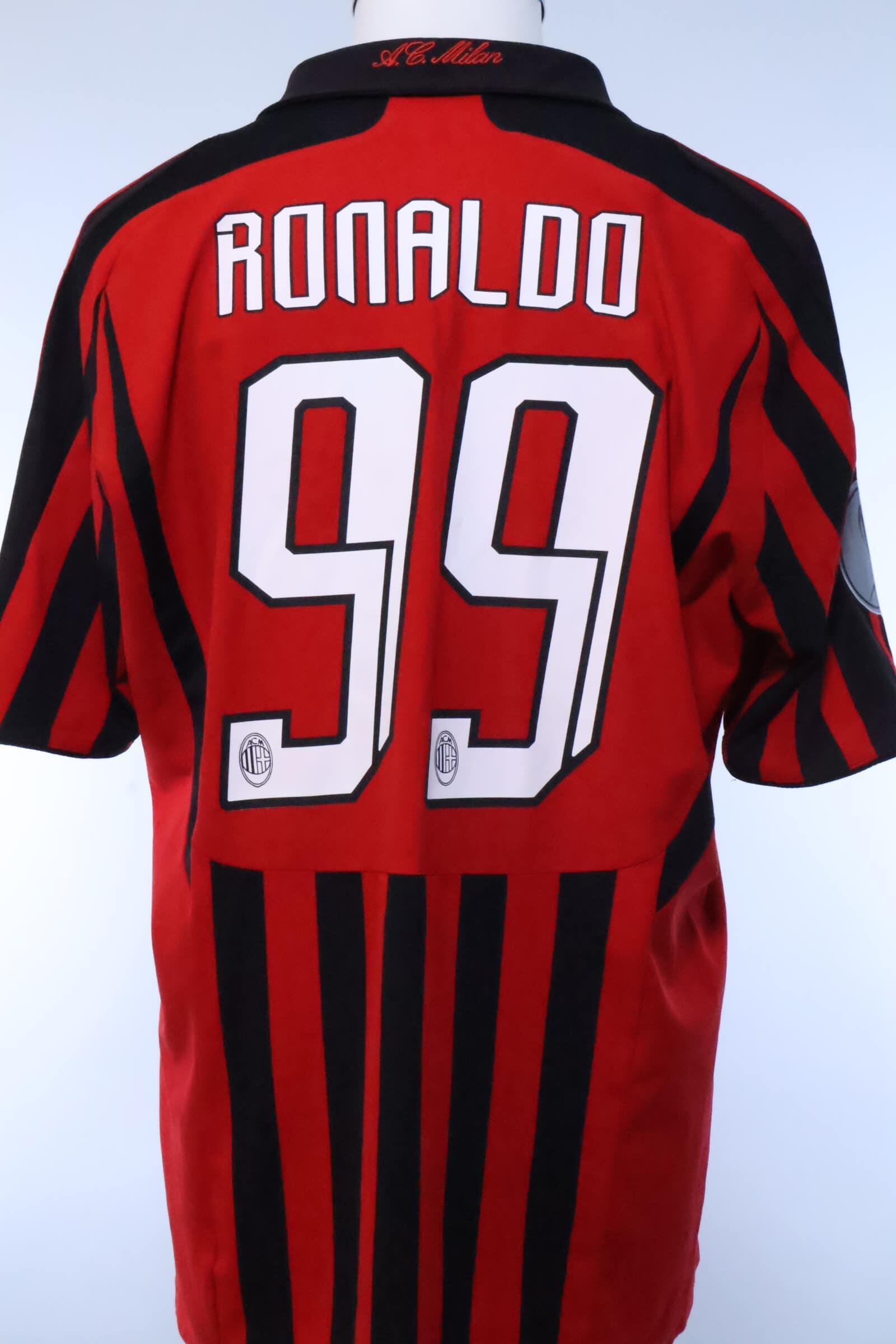 2007/08 - AC MILAN - RONALDO - #99 - HOME SHIRT - L