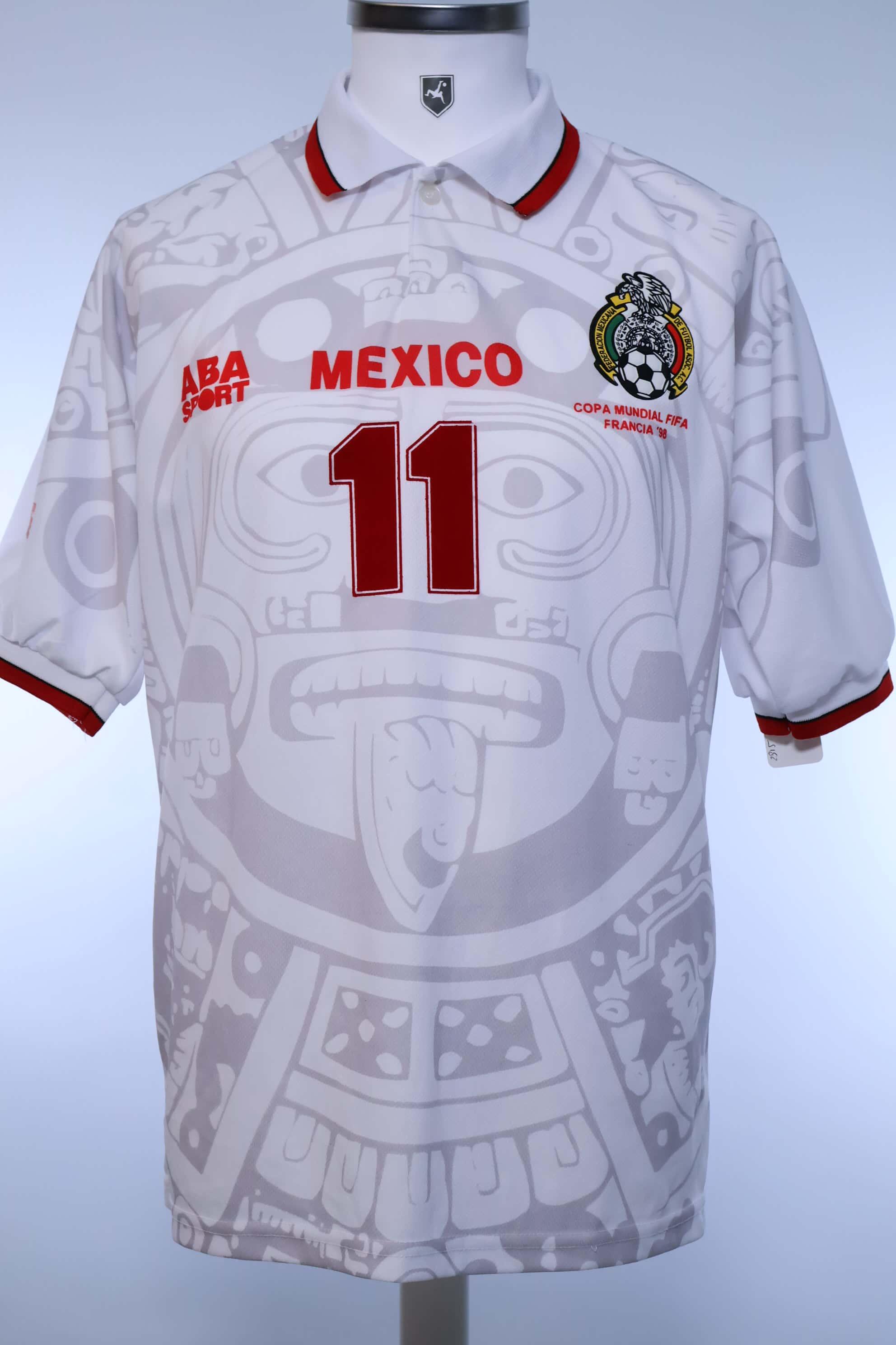 ウェア 1998 Mexico Blanco #11  ABA Sport New ABA SPORT Mexico 1998 BLANCO #11 Jersey LARGE RETRO