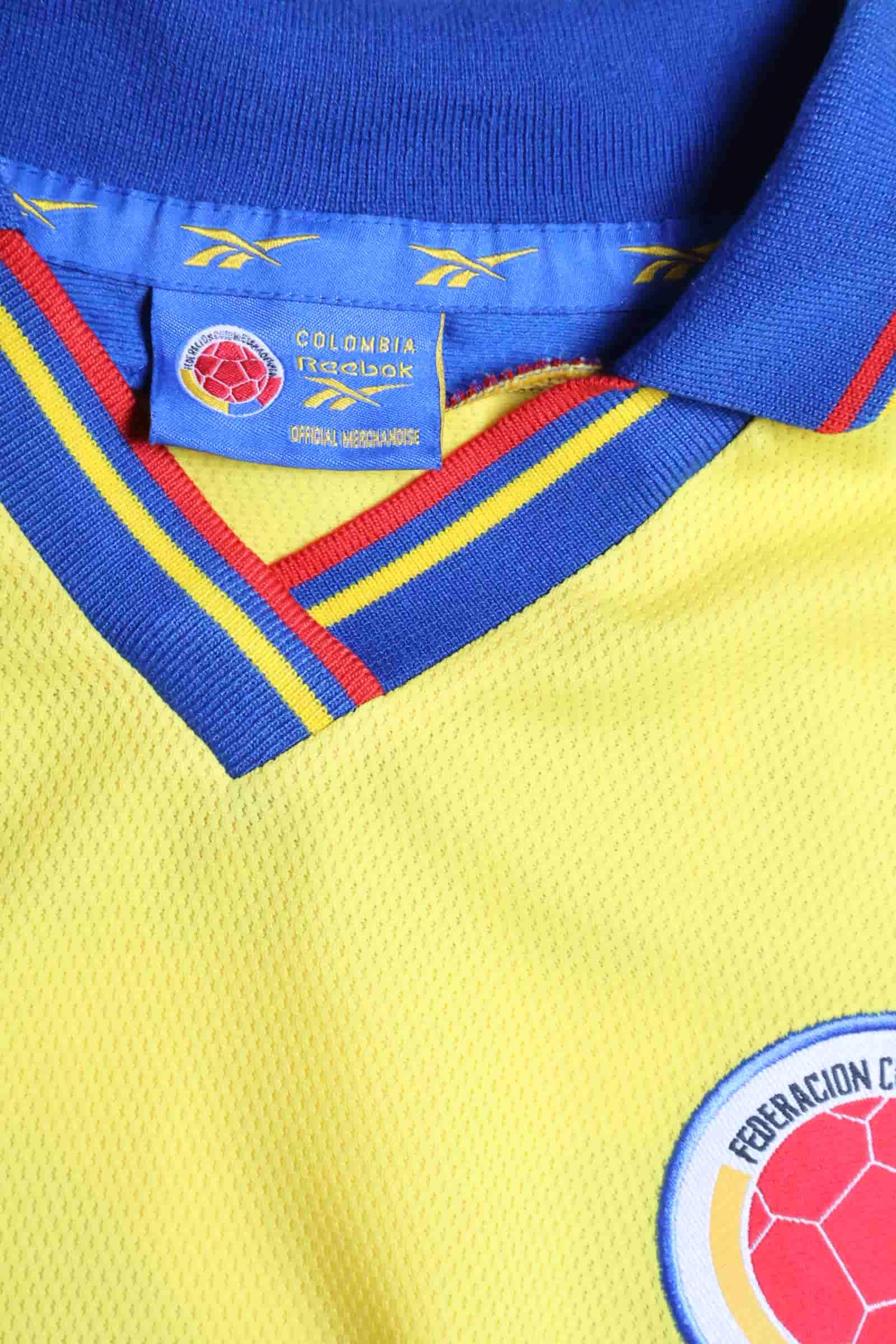 バルデラマ　コロンビア代表　ユニフォーム　レア　1998年W杯時代デザイン Colombia Valderama #10 1998/ Home Shirt - XL