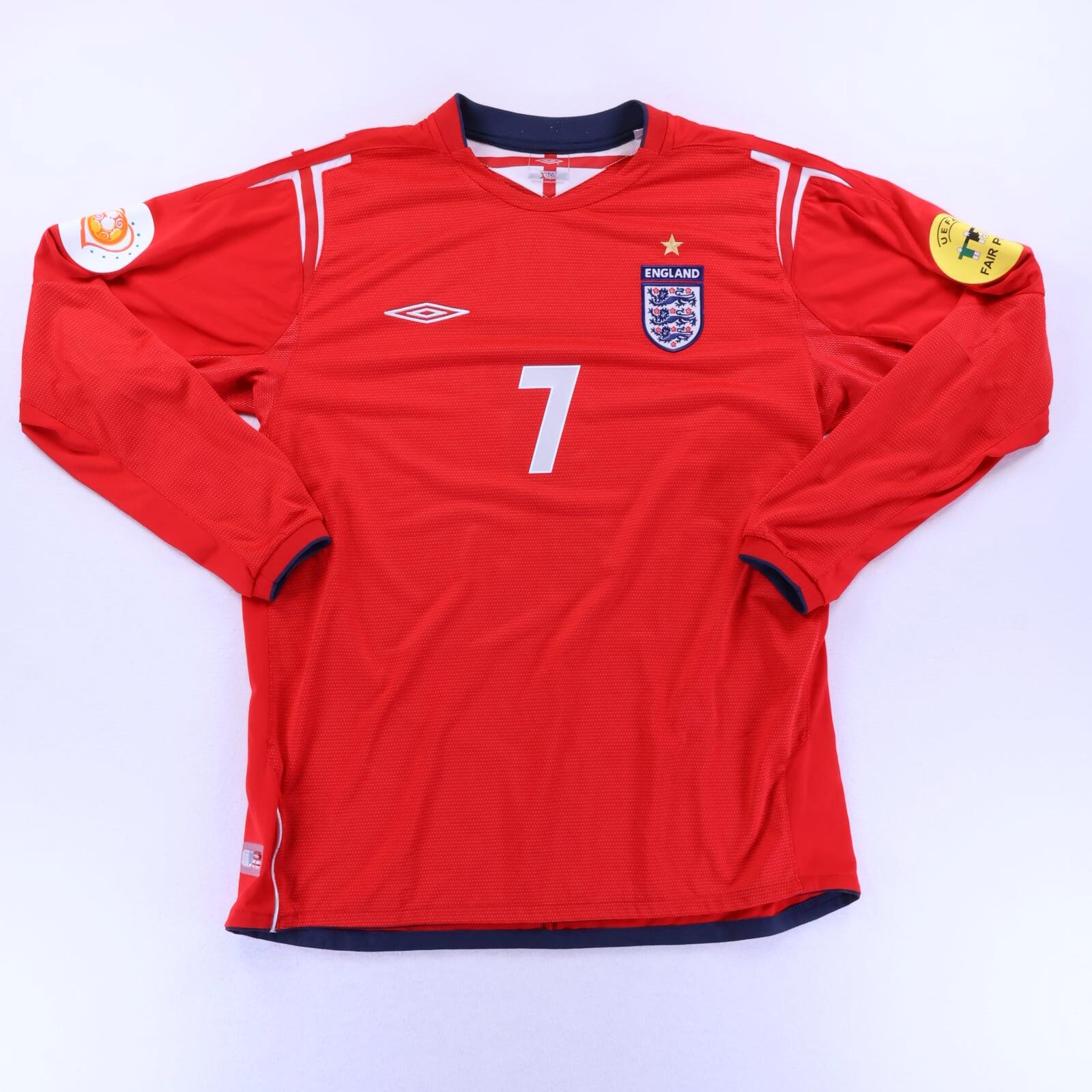 England Beckham #7 2004/06 Away Shirt - Long Sleeve - XL