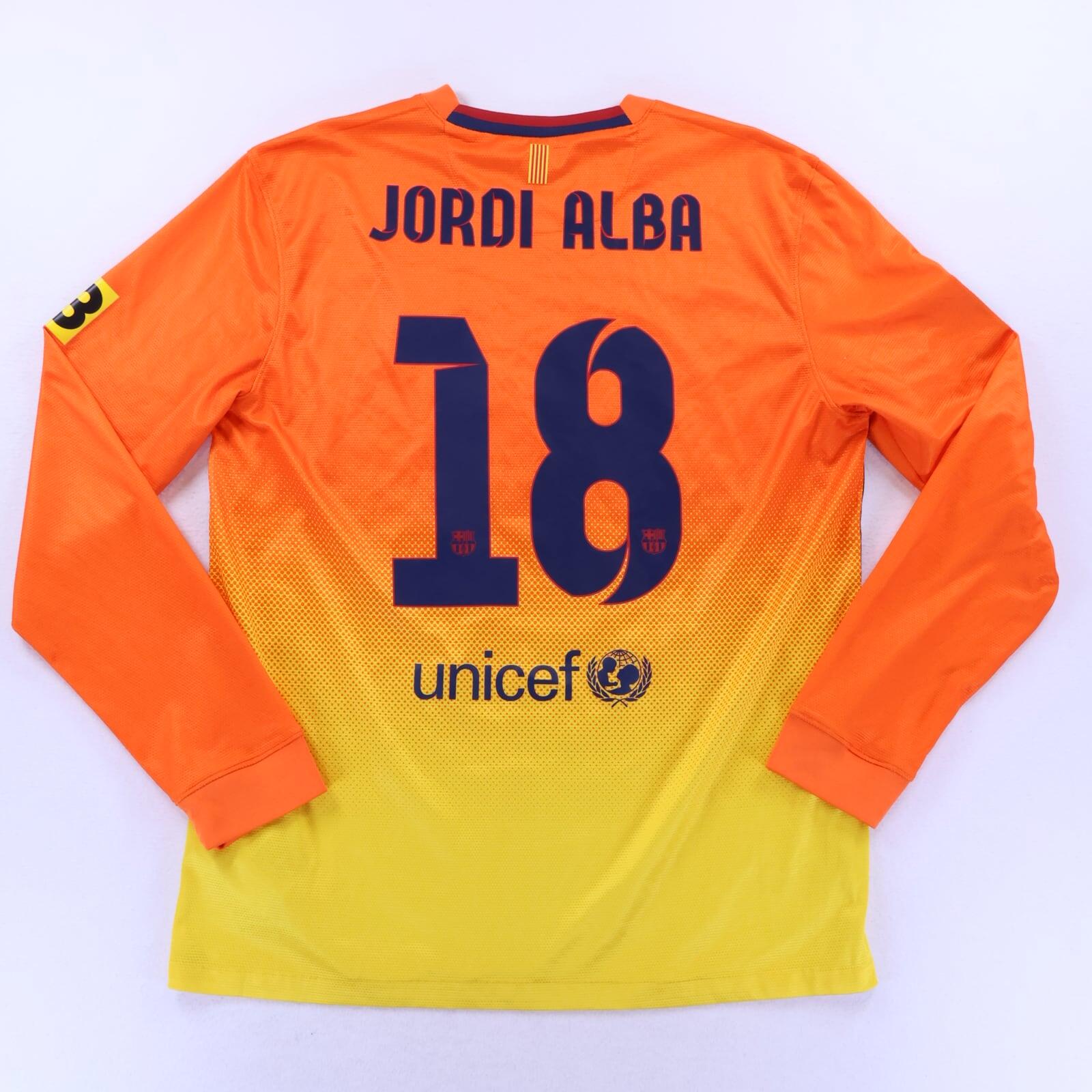 Barcelona Jordi Alba #18 2012/13 Away Shirt - Long Sleeve - L- FRONT