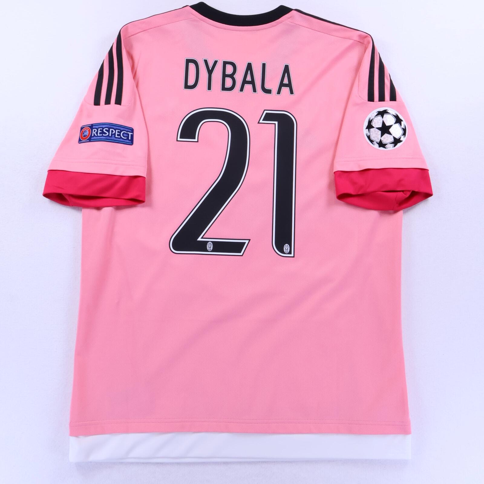 Juventus Dybala 21 ピンクシャツ Juventus Dybala #21 2015/16 Away Shirt - L