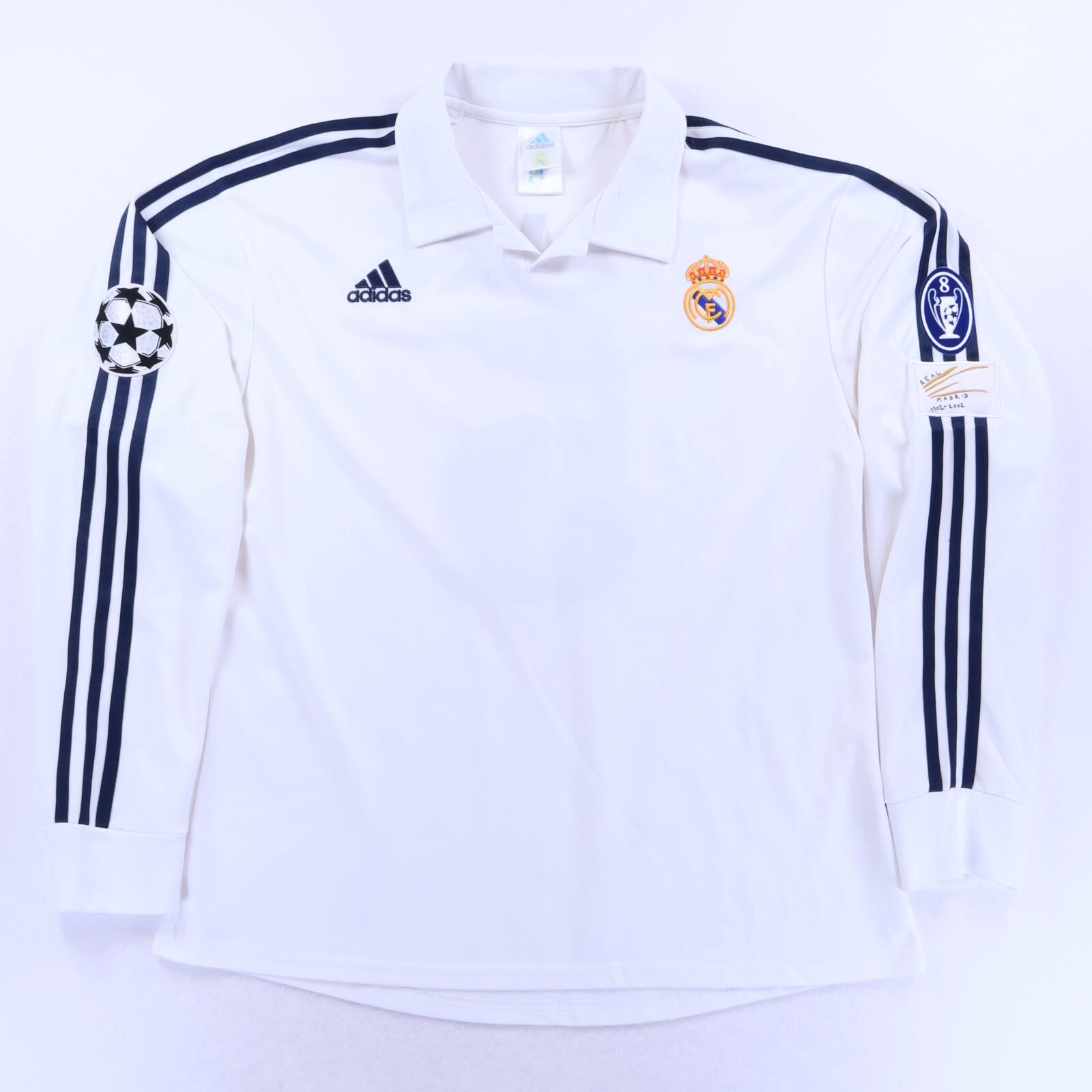  Real Madrid 長袖シャツ XL Real Madrid Zidane #5 2001/02 Home Shirt - Long Sleeve - XL