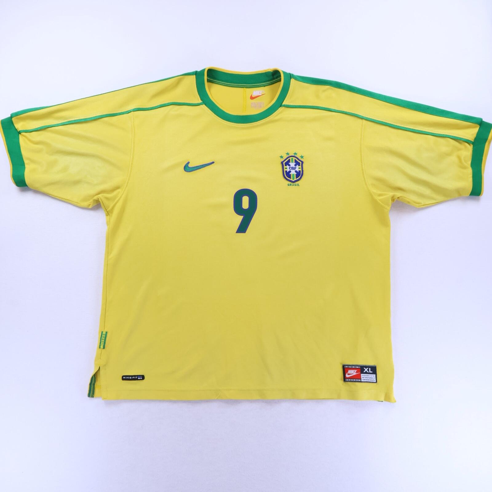 Brazil Ronaldo #9 1998/ Home Shirt - XL