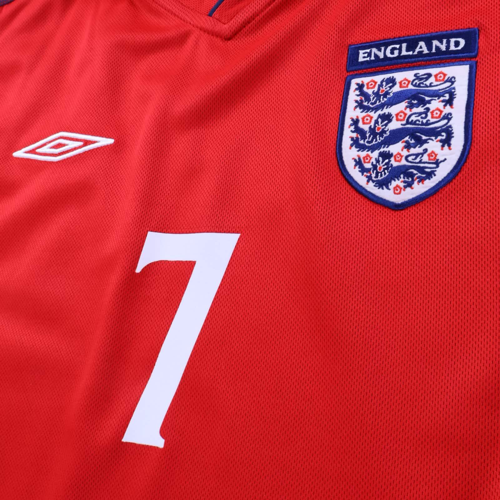 England Beckham #7 2002/04 Away Shirt - Reversible - M