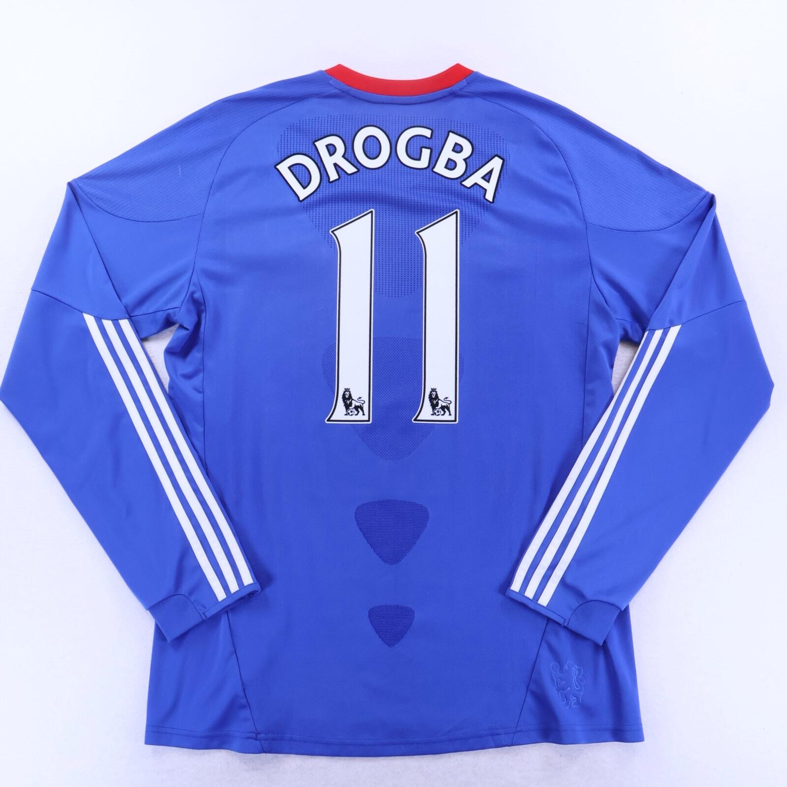 Chelsea ユニフォーム DROGBA 11 長袖 Chelsea Drogba #11 2010/11 Home Shirt - Long Sleeve - L