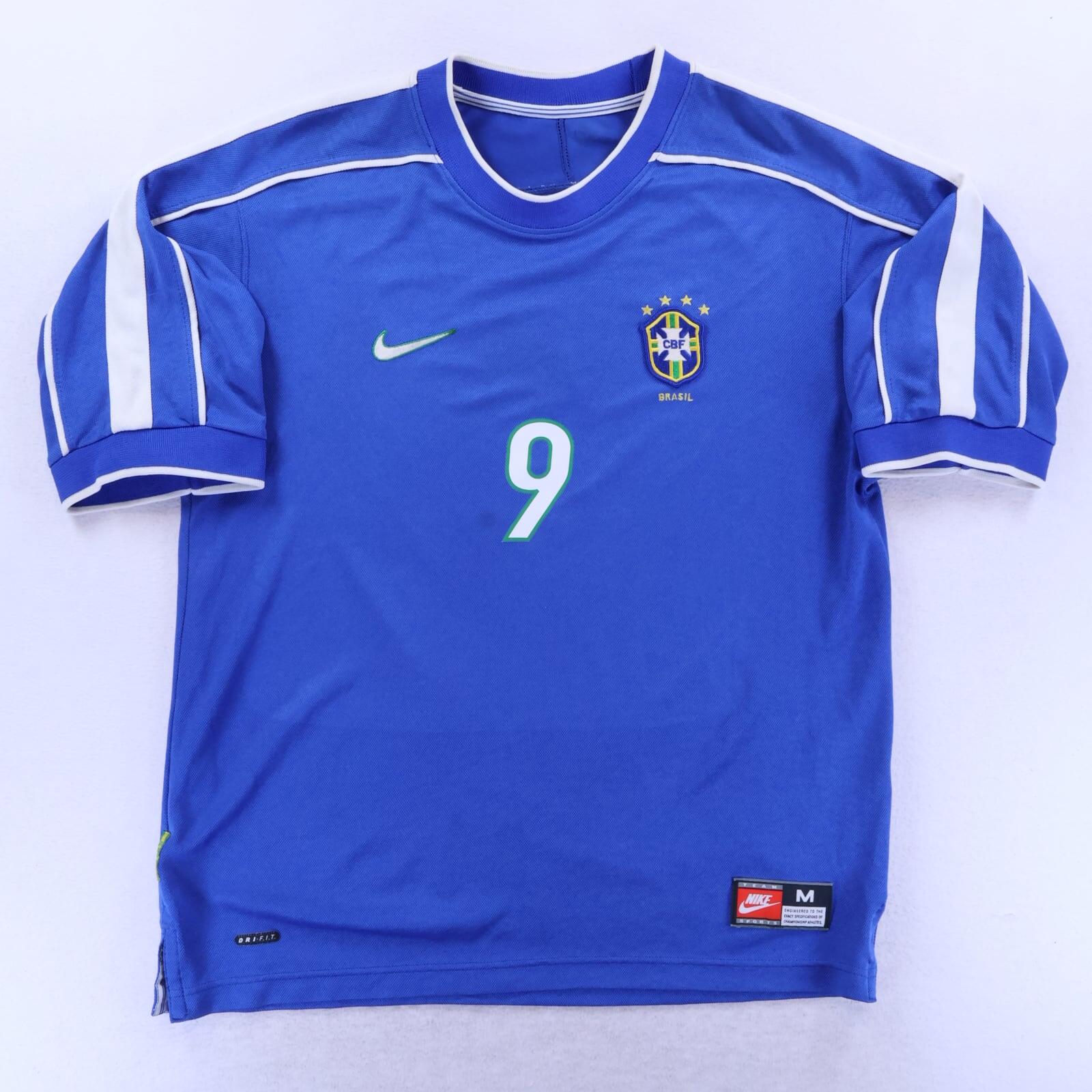 *MINT* Brazil Ronaldo #9 1998/00 Away Shirt - L