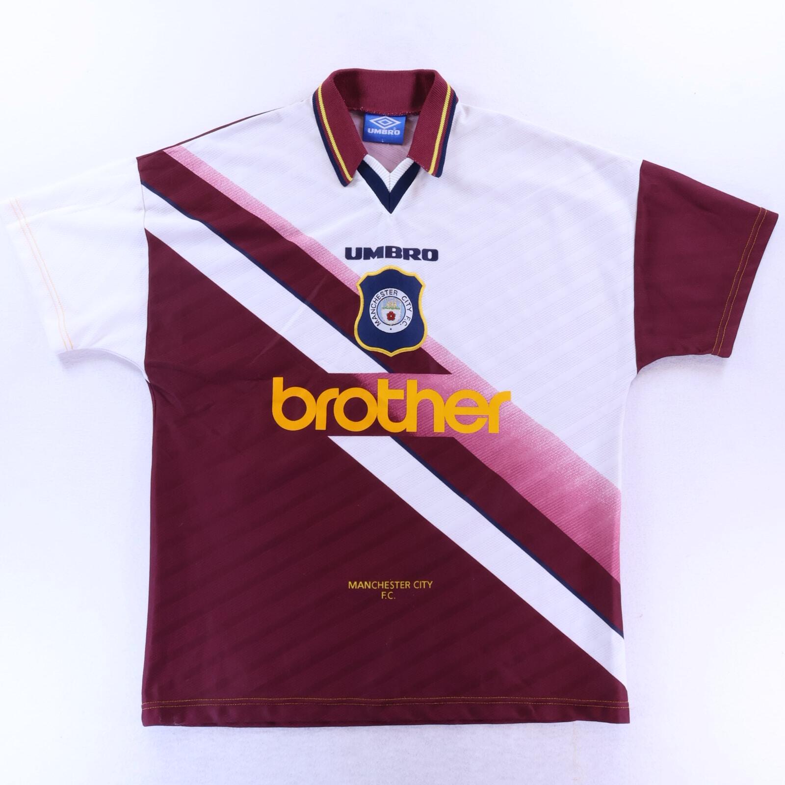 美品 96-97 青タグ Umbro Manchester City Away Manchester City 1996/97 Away Shirt - XL