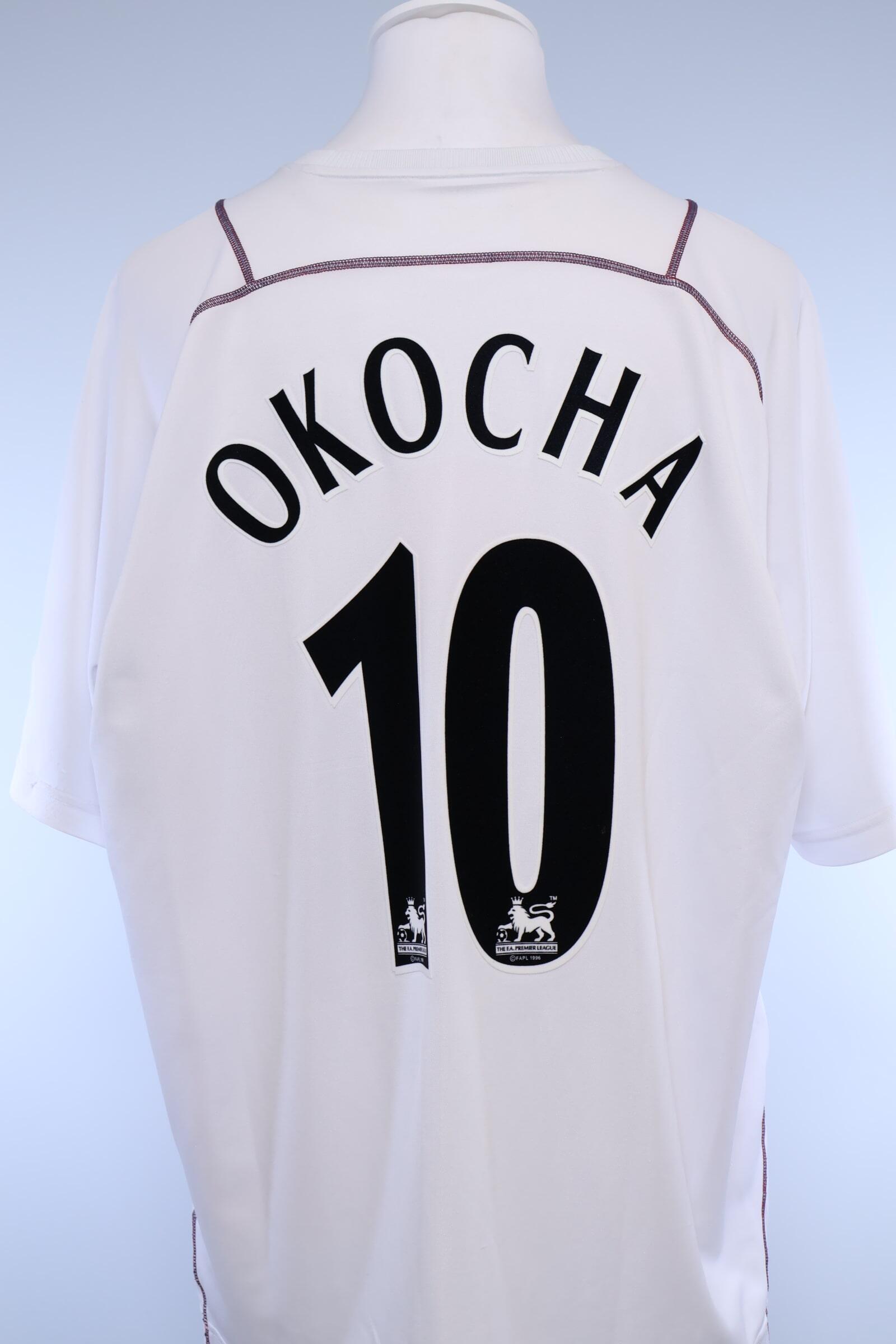 Bolton Wanderers Reebok シャツ OKOCHA 10 2003/05 - BOLTON WANDERERS FC - OKOCHA - #10 - HOME SHIRT - XL