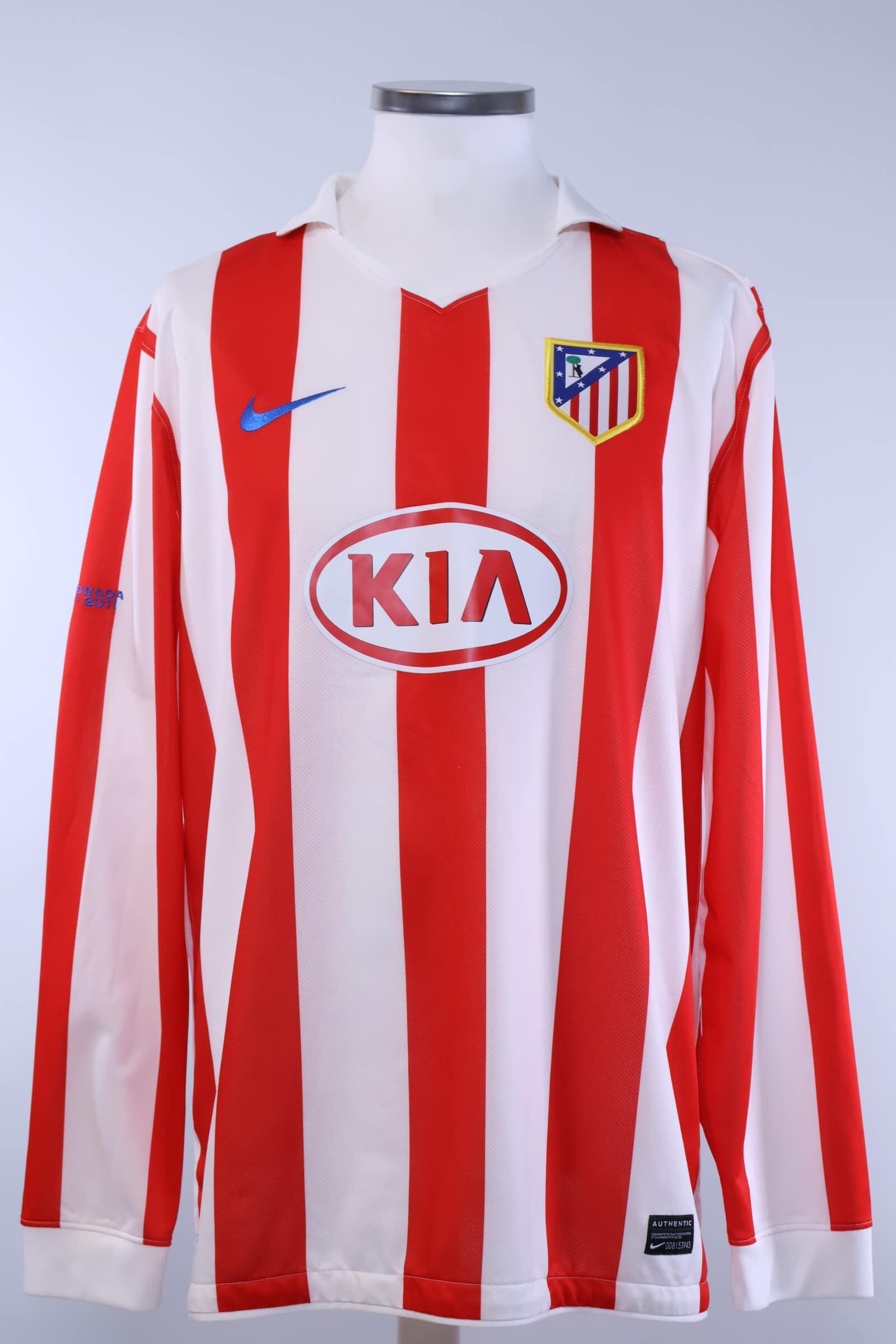 Atlético De Madrid 2010/11 Kun Aguero #10 Home Shirt - XL Authenic Original Football Shirt