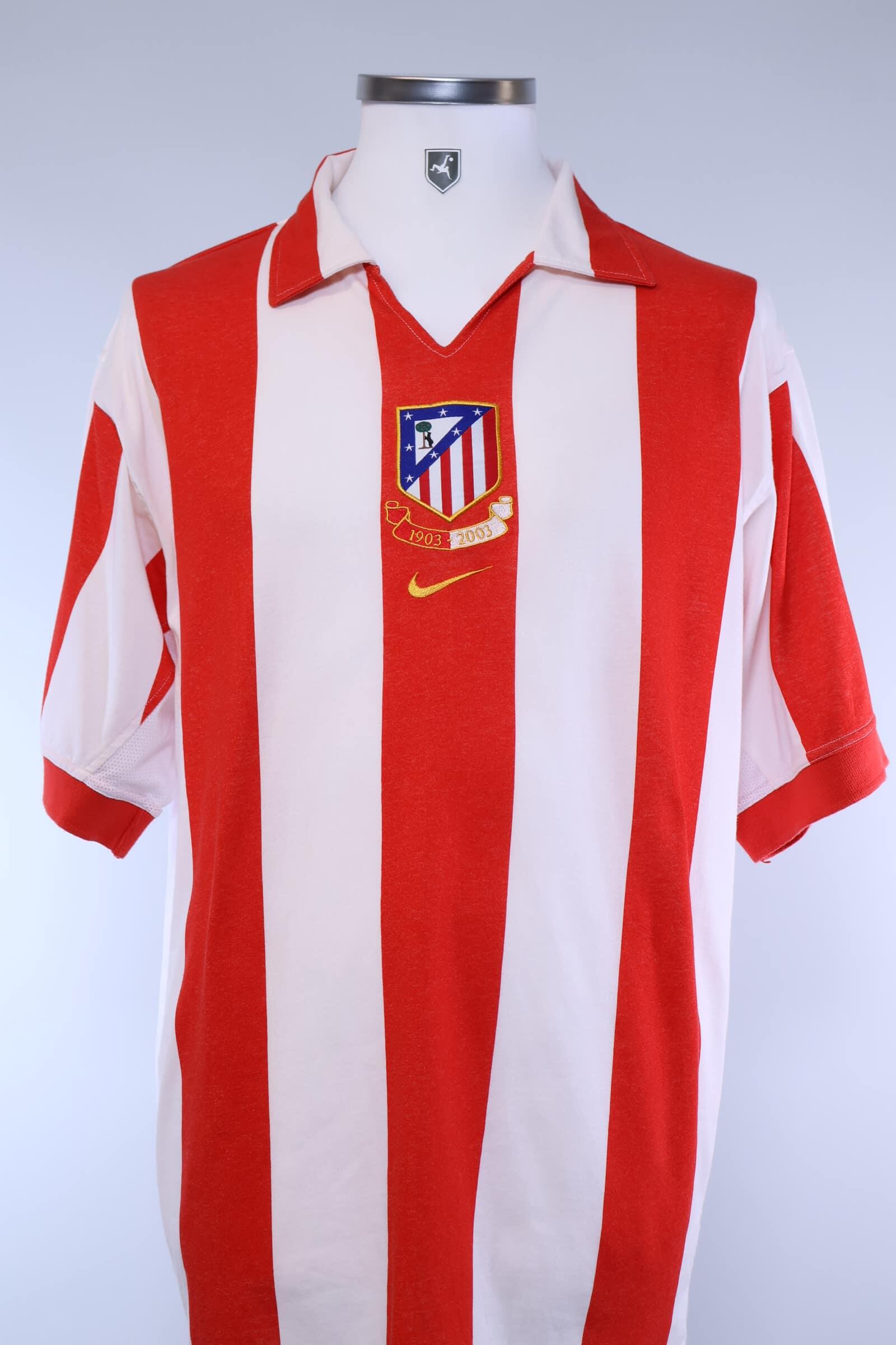Atlético De Madrid 2003/04 Home Centenary Shirt - LAuthentic Original Football Shirt