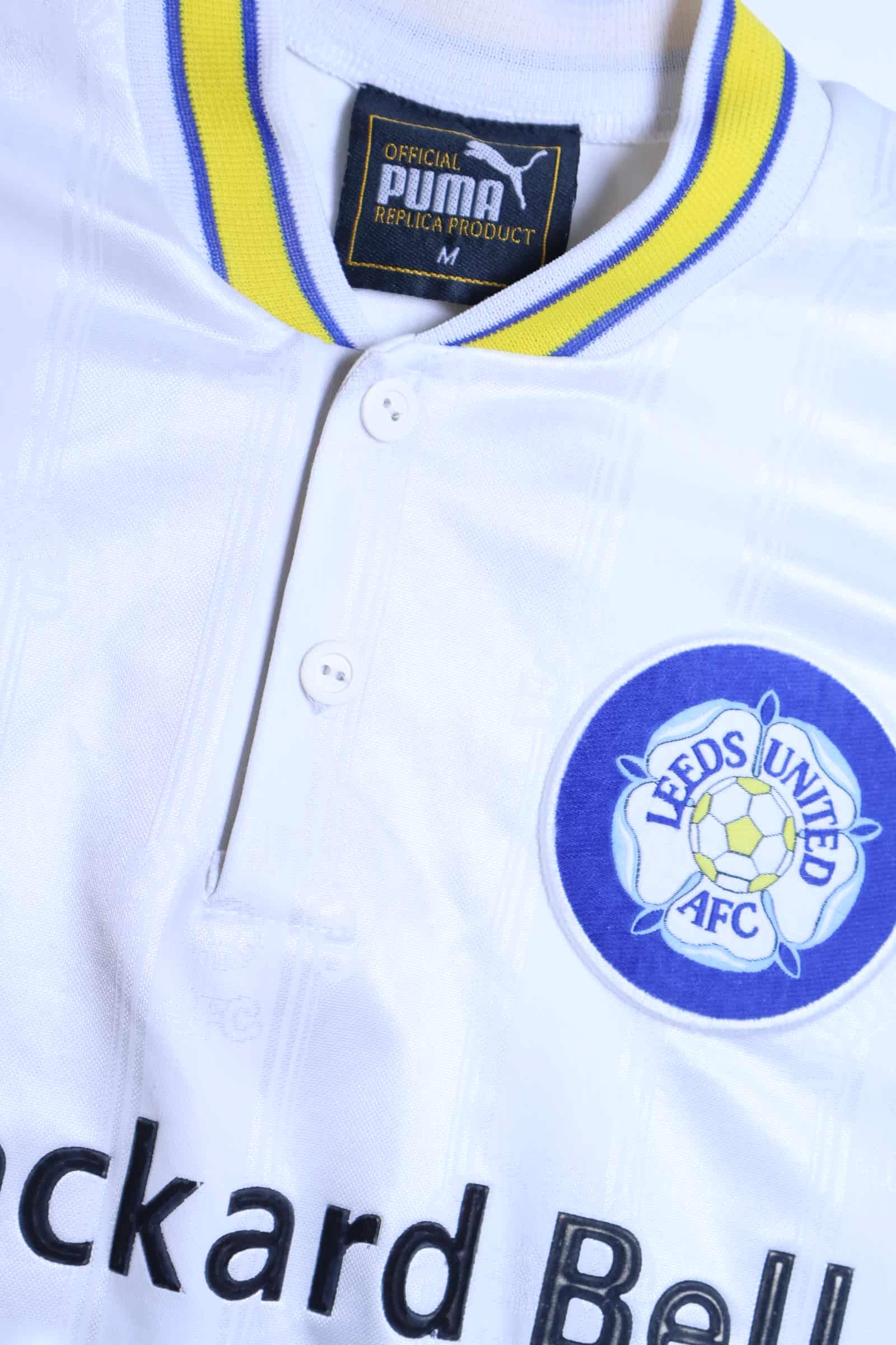 Leeds United 1996/98 Home Shirt - M- TAGS