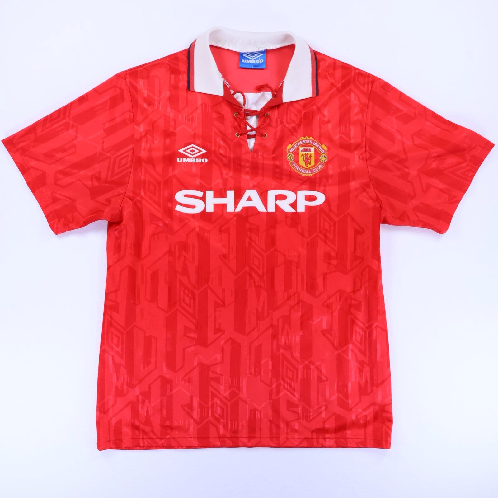 Manchester United Robson #12 1992/94 Home Shirt - L- BACK
