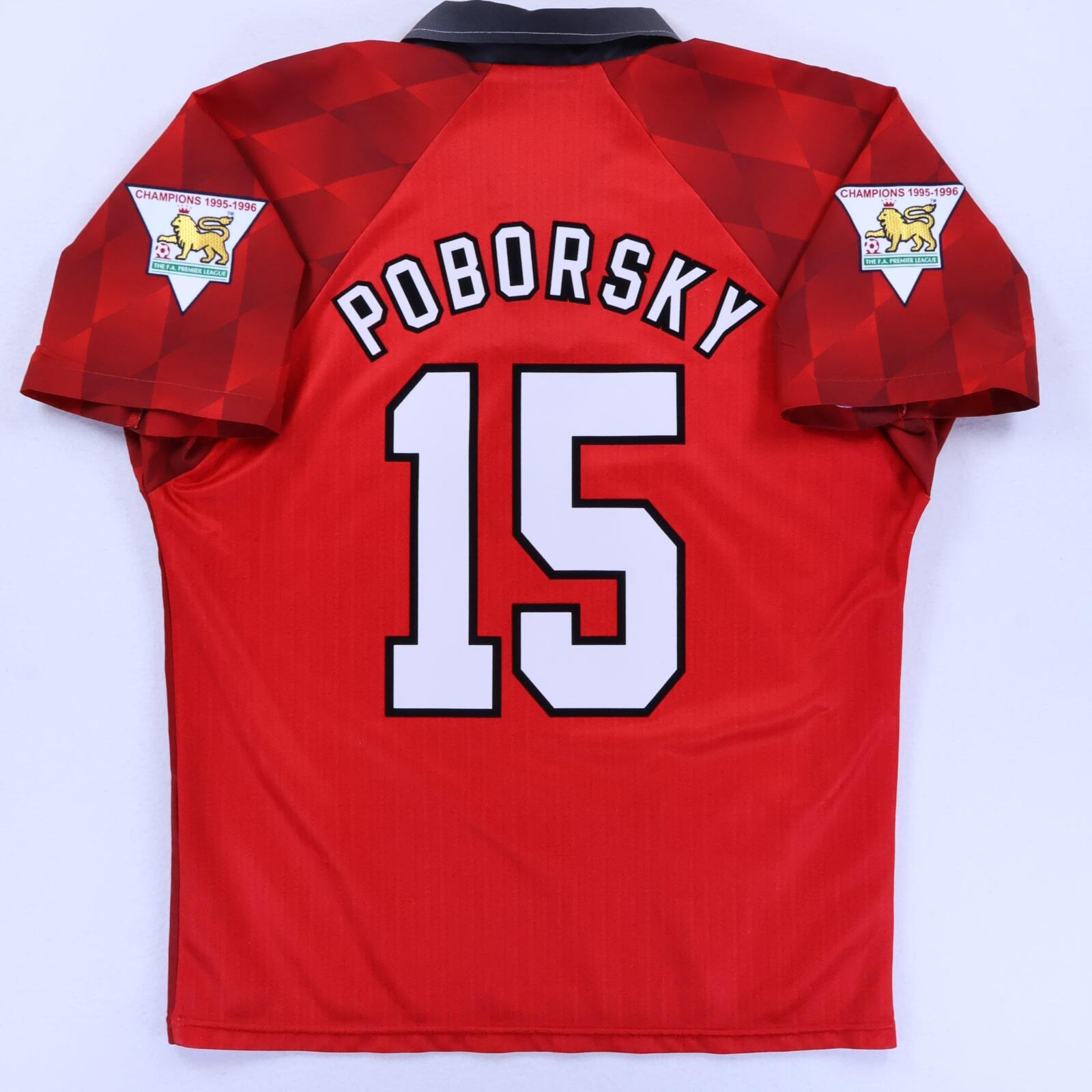Manchester United Porbosky #15 1996/98 Home Shirt - M