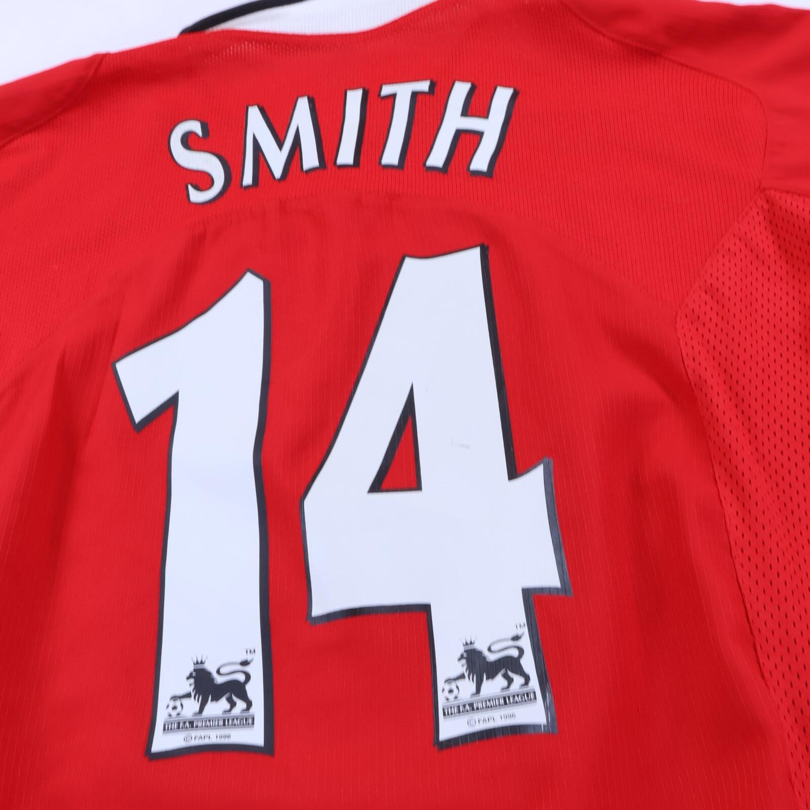 Manchester United SMITH 14 長袖 ユニフォーム Manchester United Smith #14 2004/06 Home Shirt - L