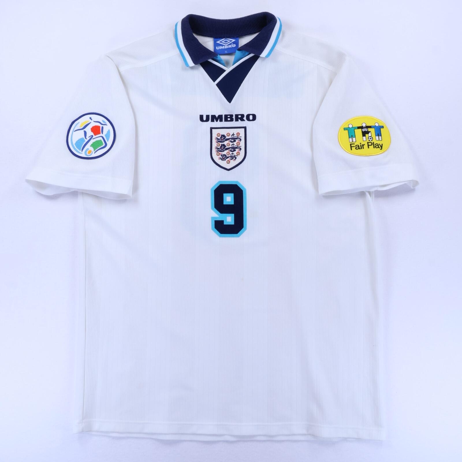 England Shearer #9 1995/97 Player Issue Home Shirt - XL