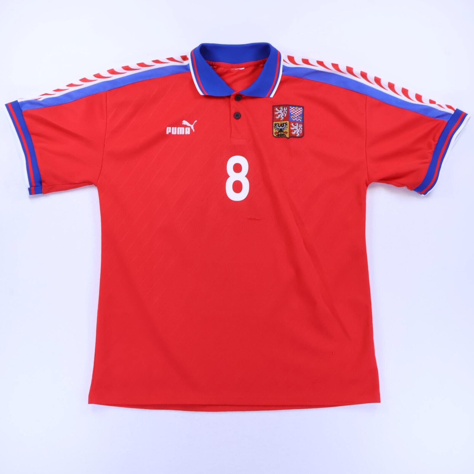 Czech Republic Poborsky #8 1996/98 Home Shirt - XL