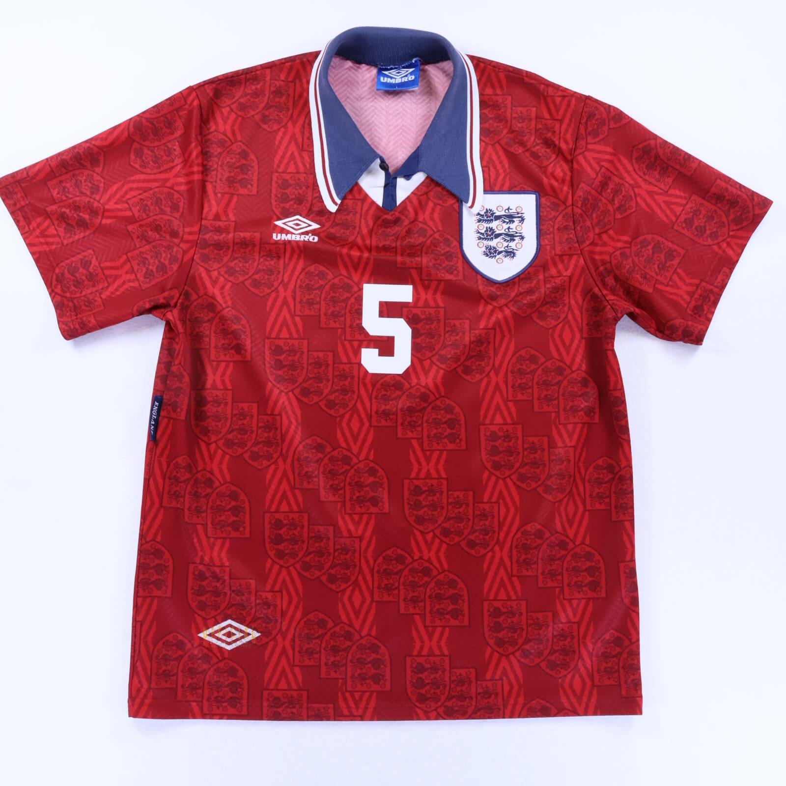 England Adams #5 1993/95 Away Shirt - L- BACK