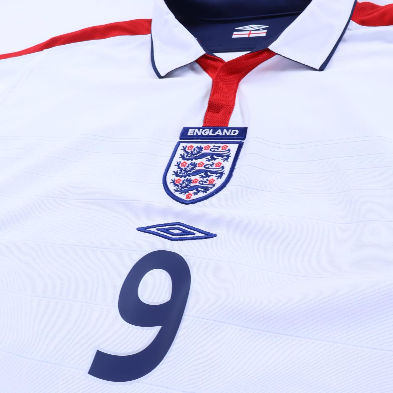 England Rooney #9 2003/05 Home Shirt - Reversible - L
