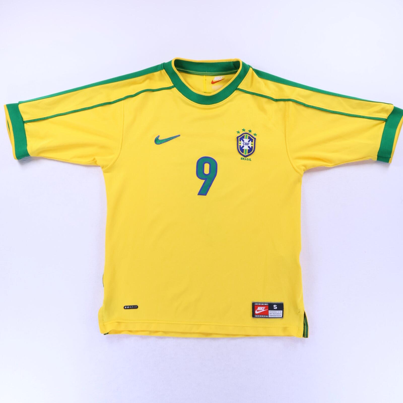 ブラジル代表 ユニフォーム RONALDO 9 長袖 Brazil Ronaldo #9 1998/ Home Shirt - S