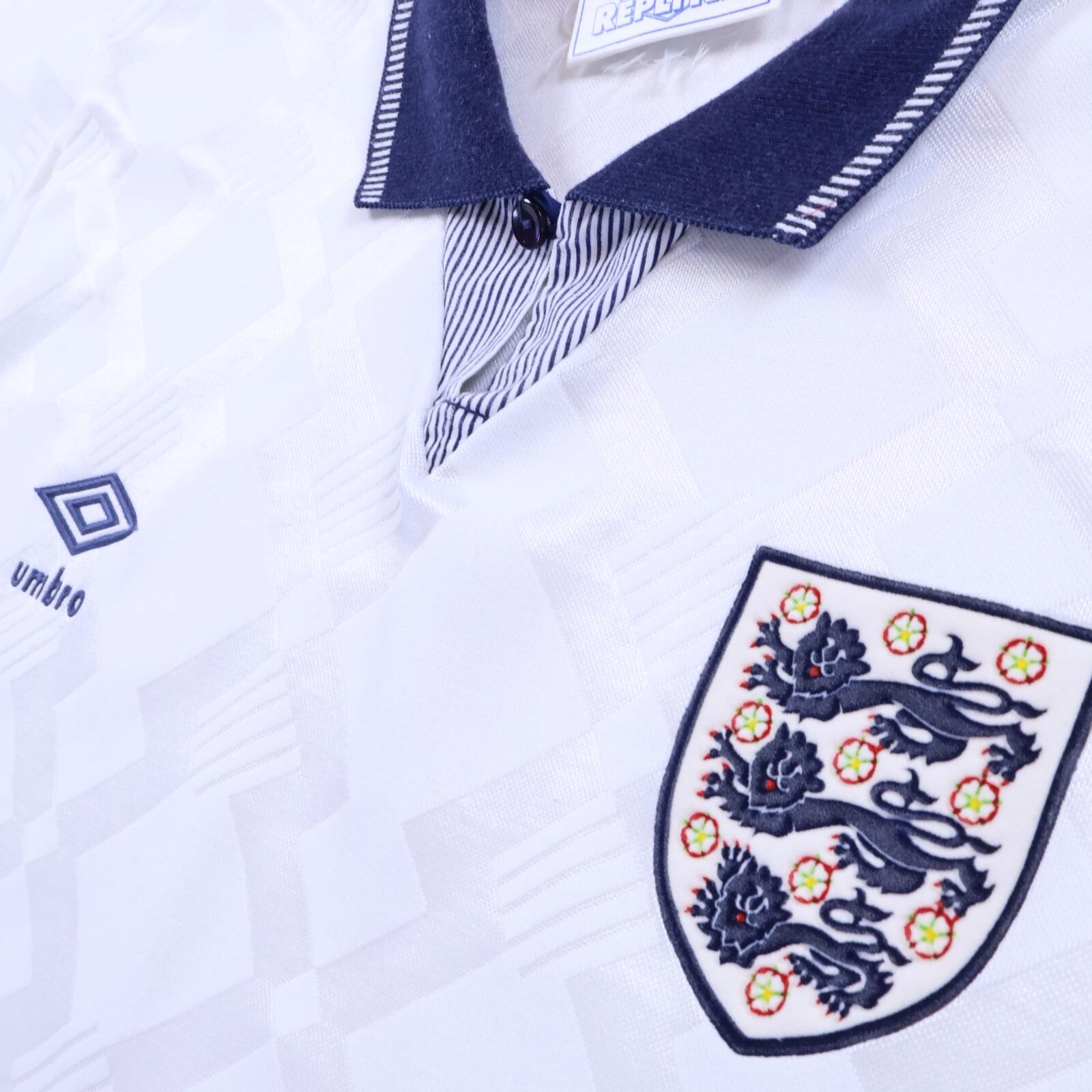 England 1990/92 Home Shirt - XL- BACK