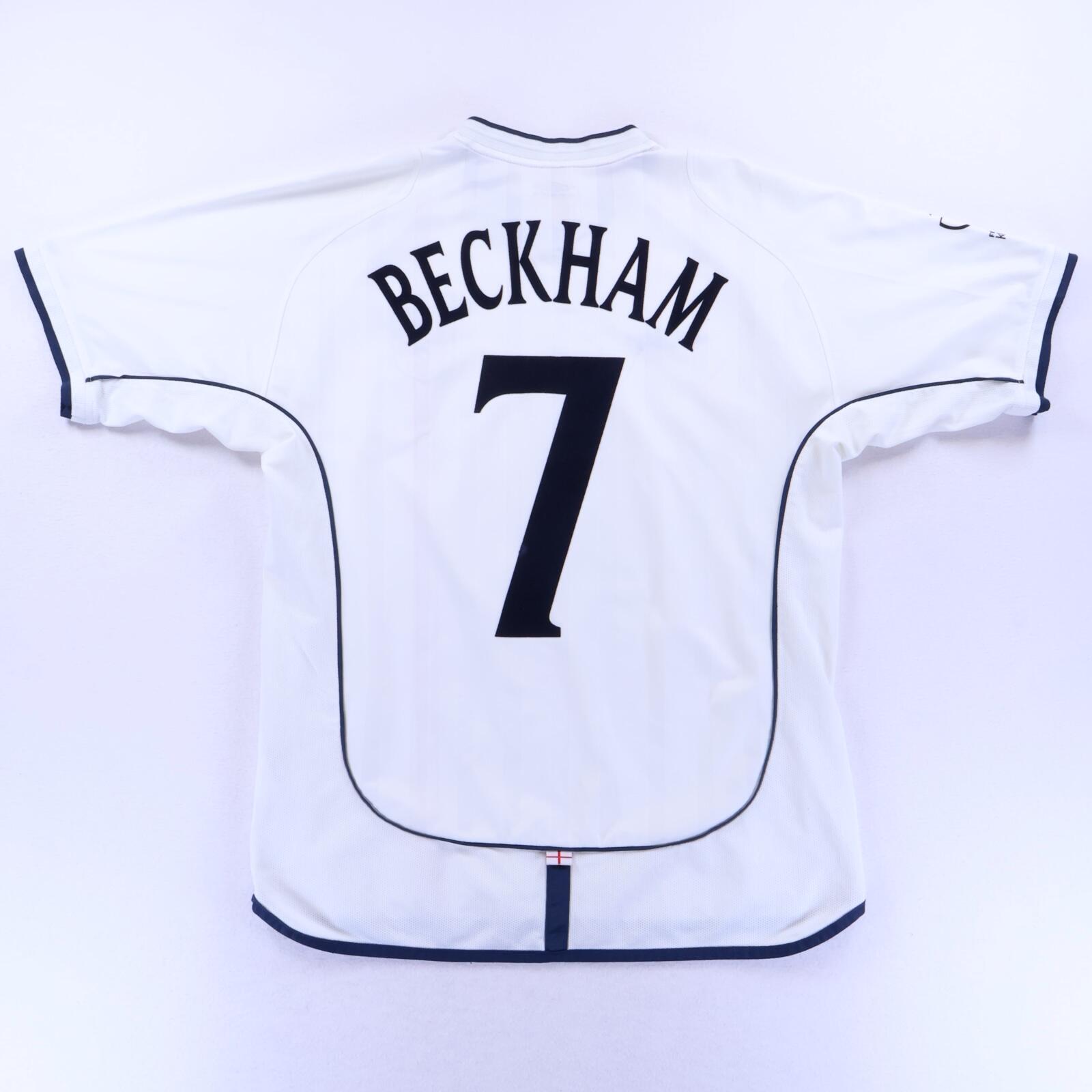England Beckham #7 2001/03 Home Shirt - L