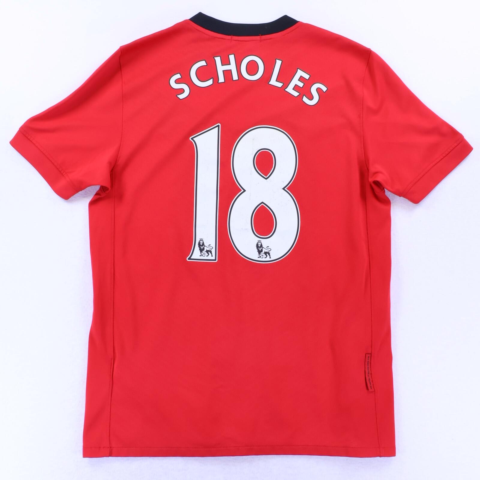 Manchester United Scholes #8 2009/10 Home Shirt - S
