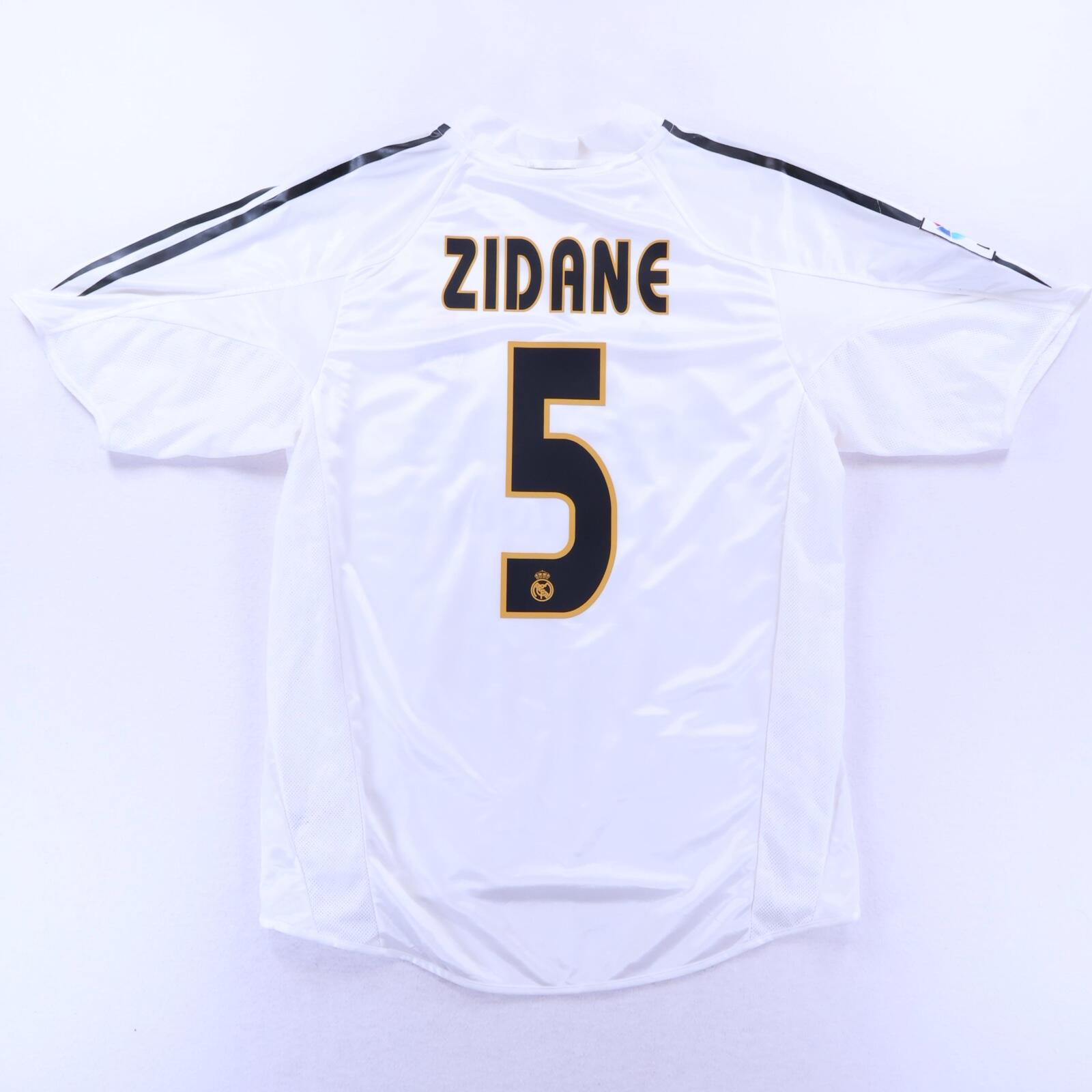  Real Madrid ZIDANE 5 ユニフォーム NWT*Real Madrid Zidane #5 2004/05 Home Shirt - M