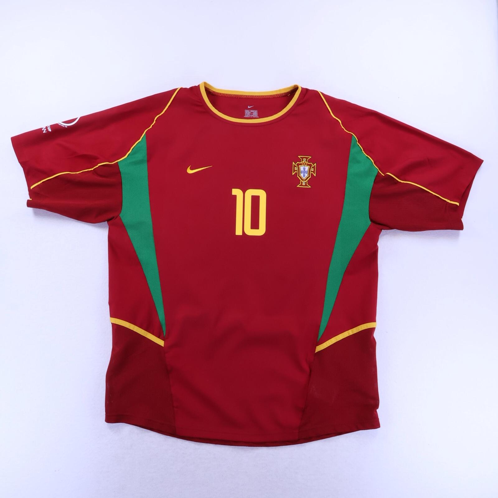 MINT* Portugal Rui Costa #10 2002/04 Home Shirt - L